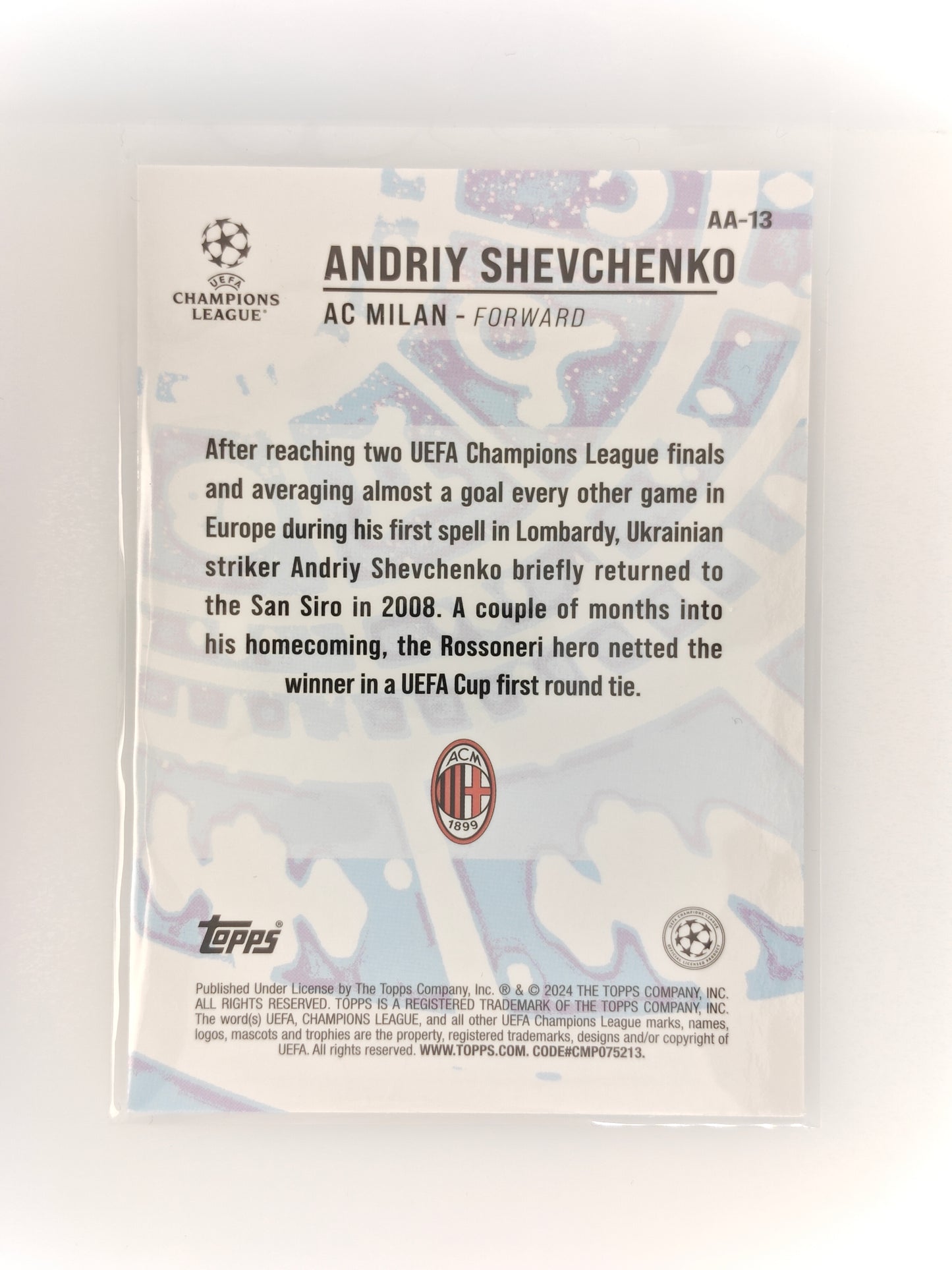 Andriy Shevchenko Ageless Alchemy - Topps Merlin 23/24