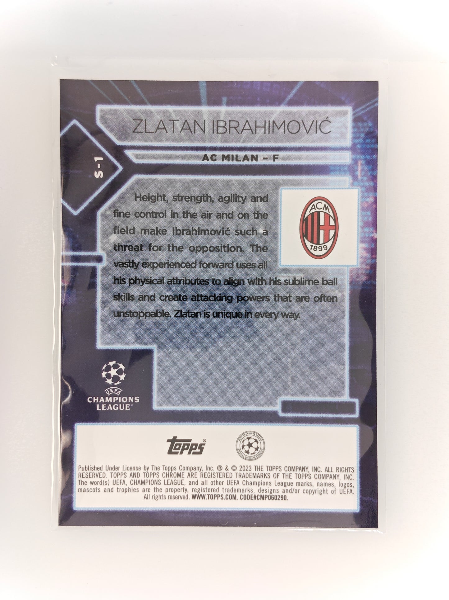 Zlatan Ibrahimovic Specimen - Topps Chrome 22/23