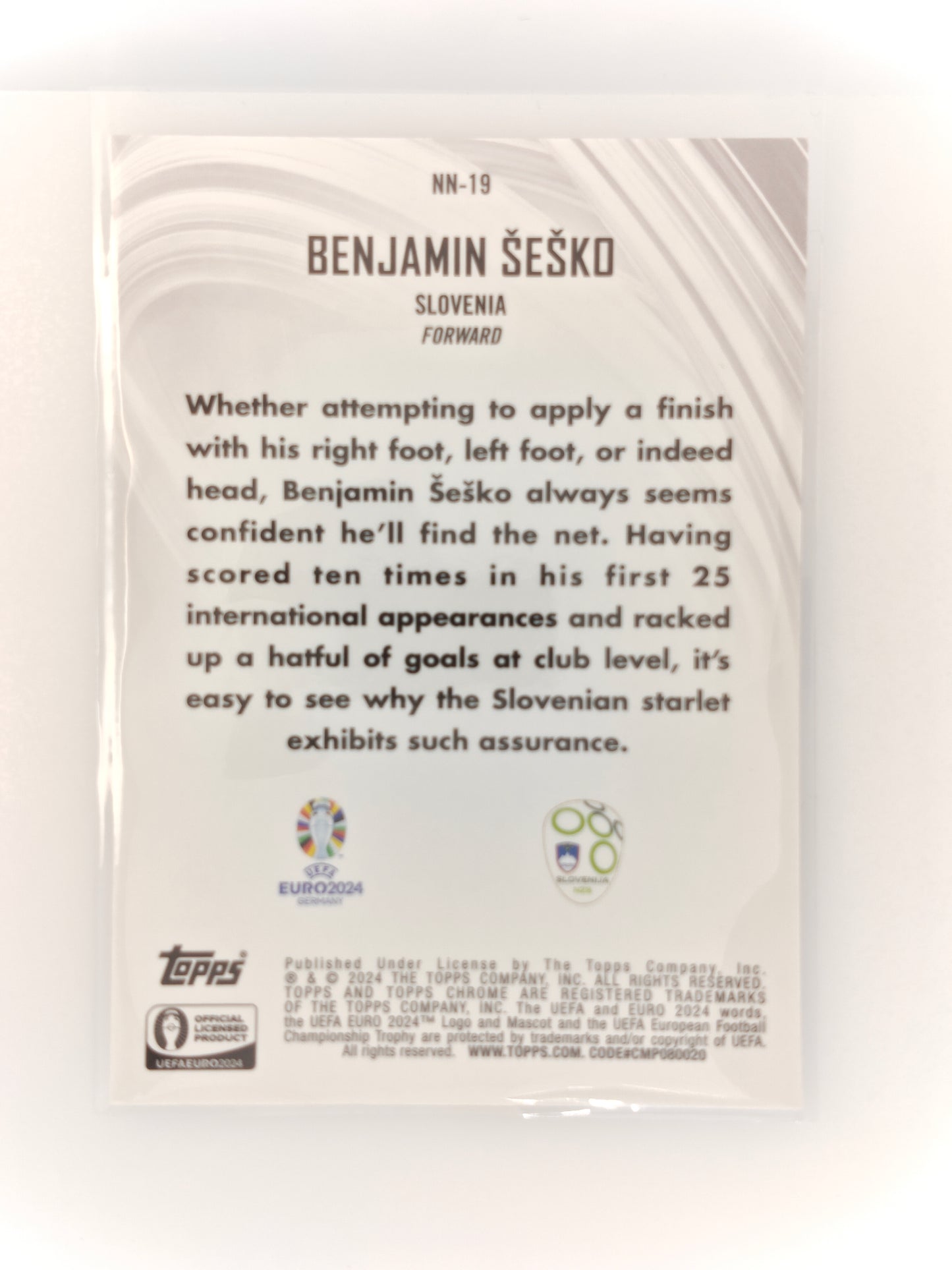 Benjamin Sesko Neon Nations - Topps Chrome Euro 24