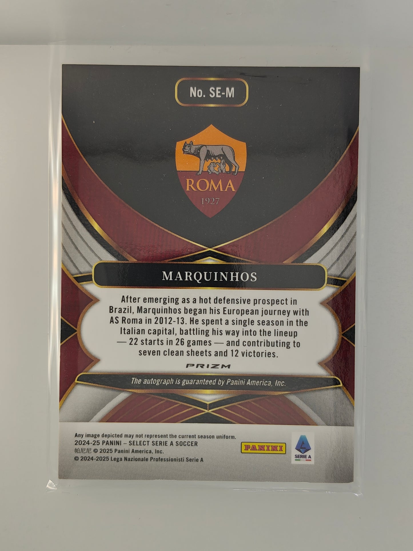 Marquinhos auto - Panini Select Serie A 24/25
