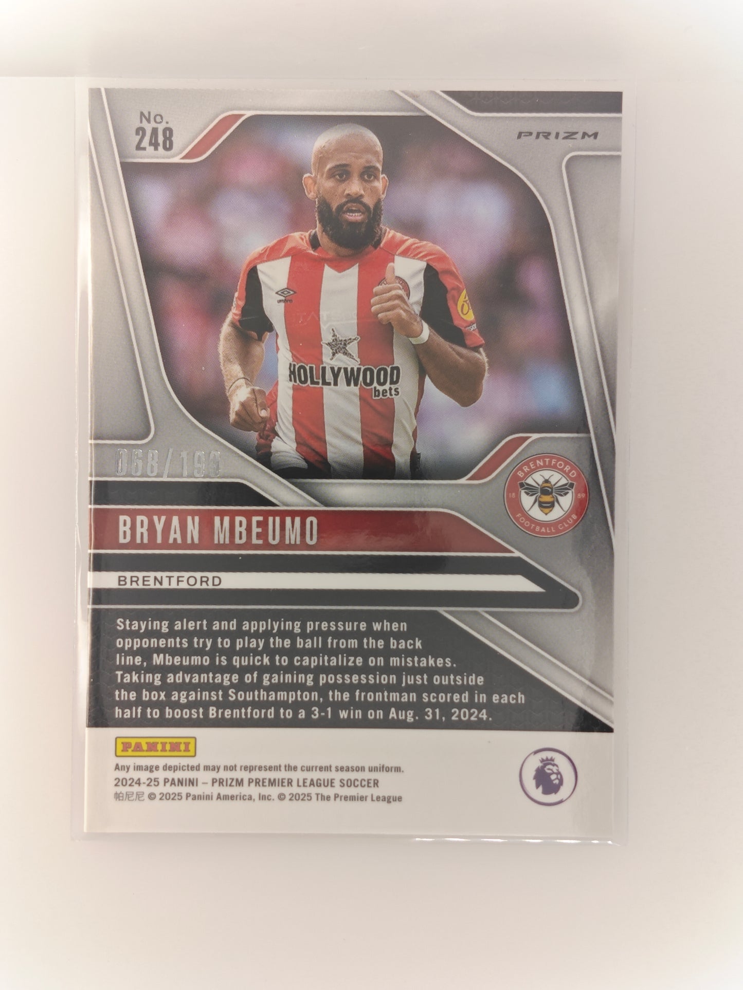 Bryan Mbeumo /199 - Panini Prizm Premier League 24/25