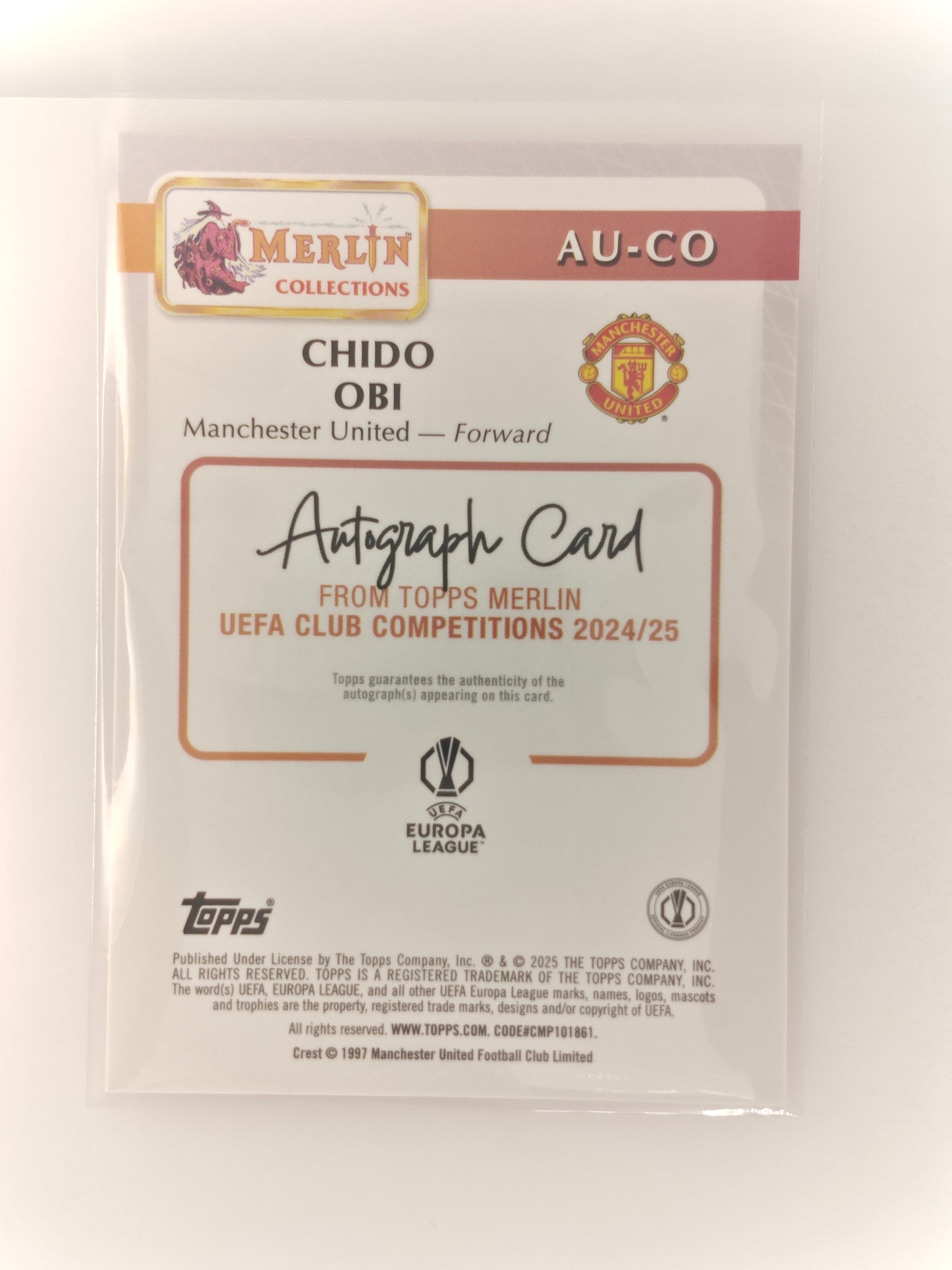 Chido Obi auto /125 rc - Topps Merlin 24/25