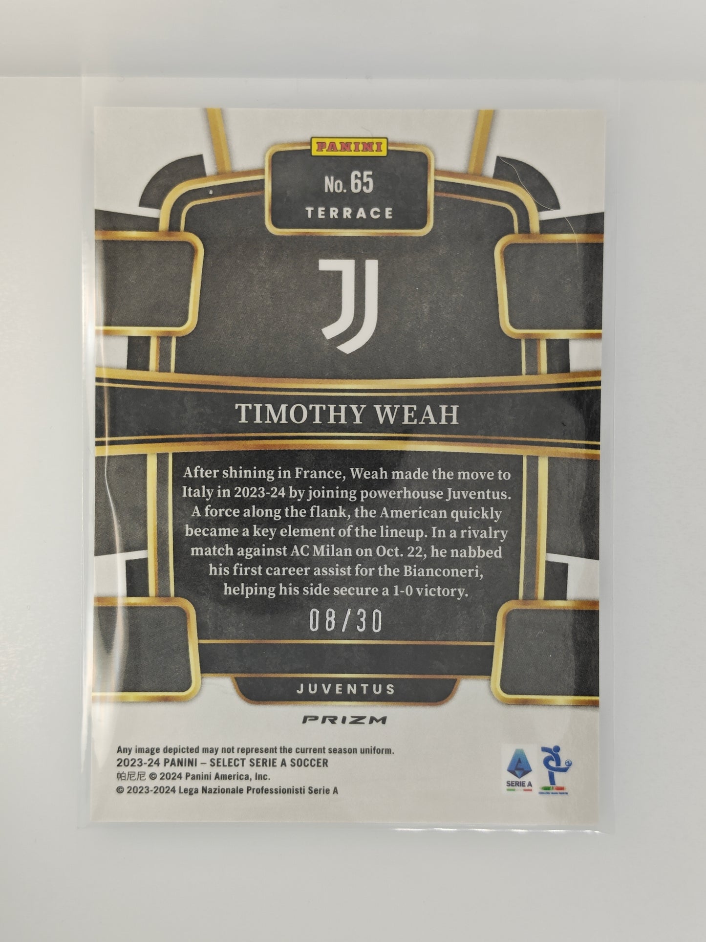 Timothy Weah /30 - Panini Select Serie A 23/24