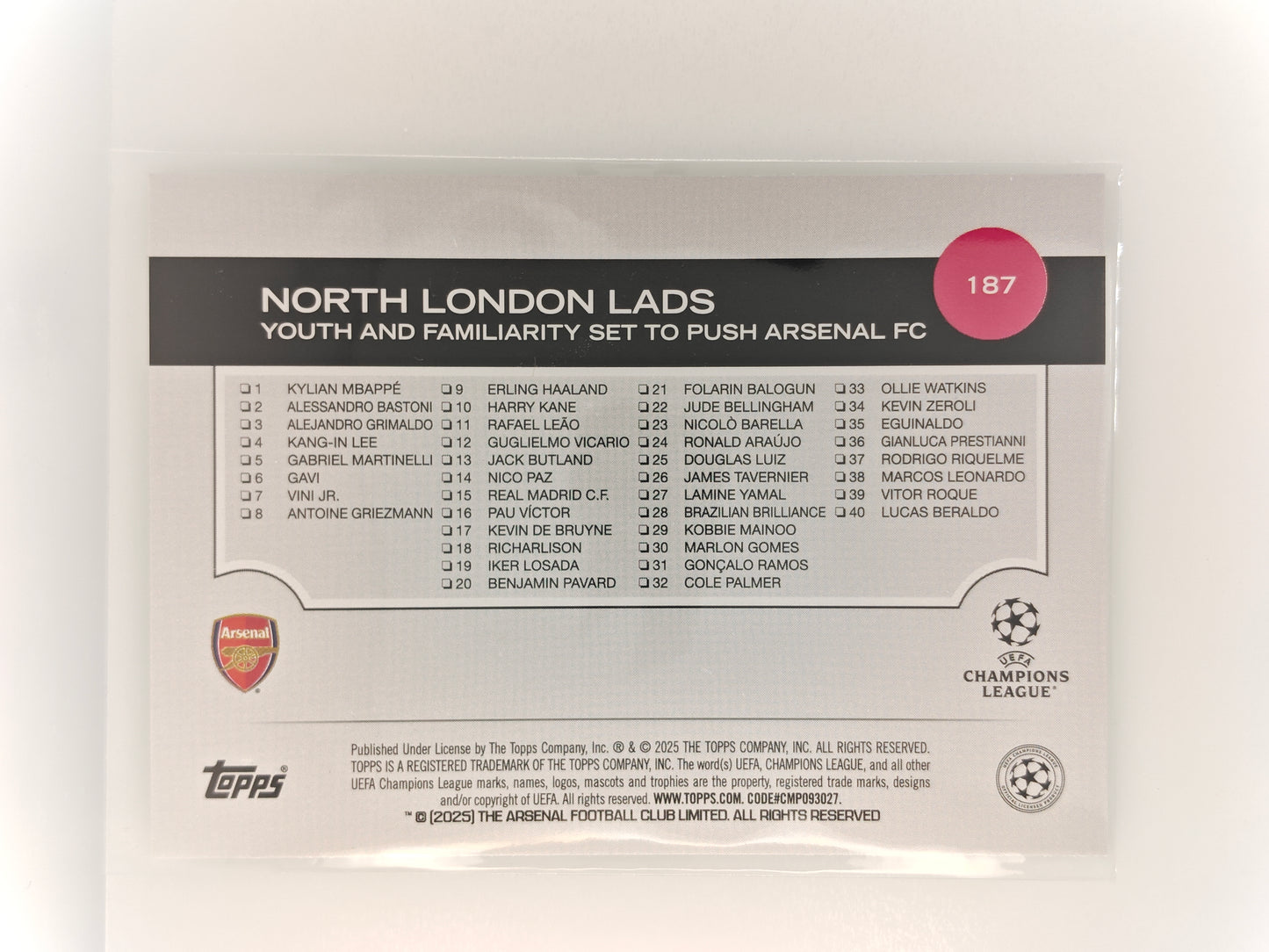 North London Lads green flow - Topps Flagship 24/25