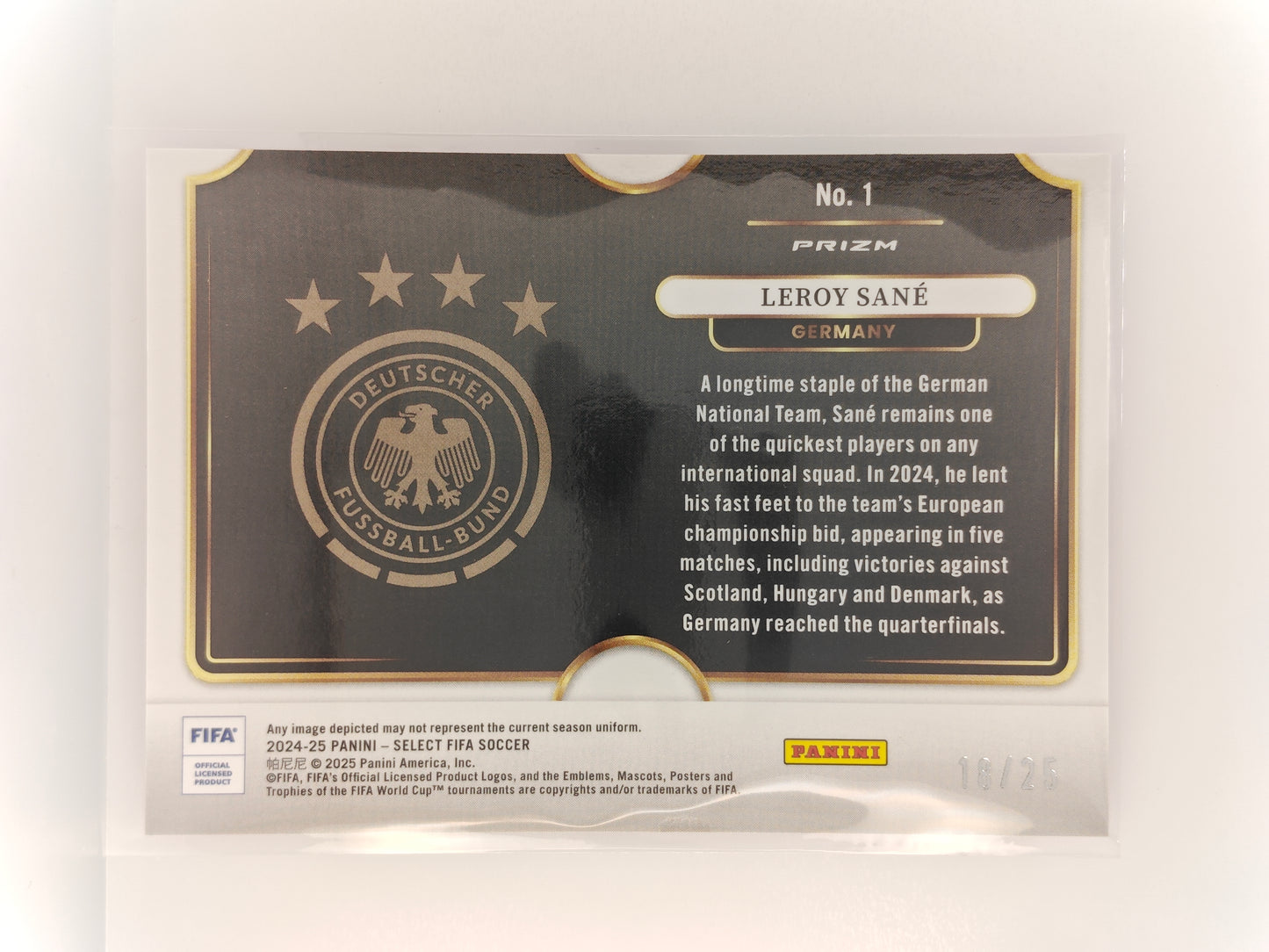 Leroy Sane /25 Snapshot - Panini Select Fifa 24/25