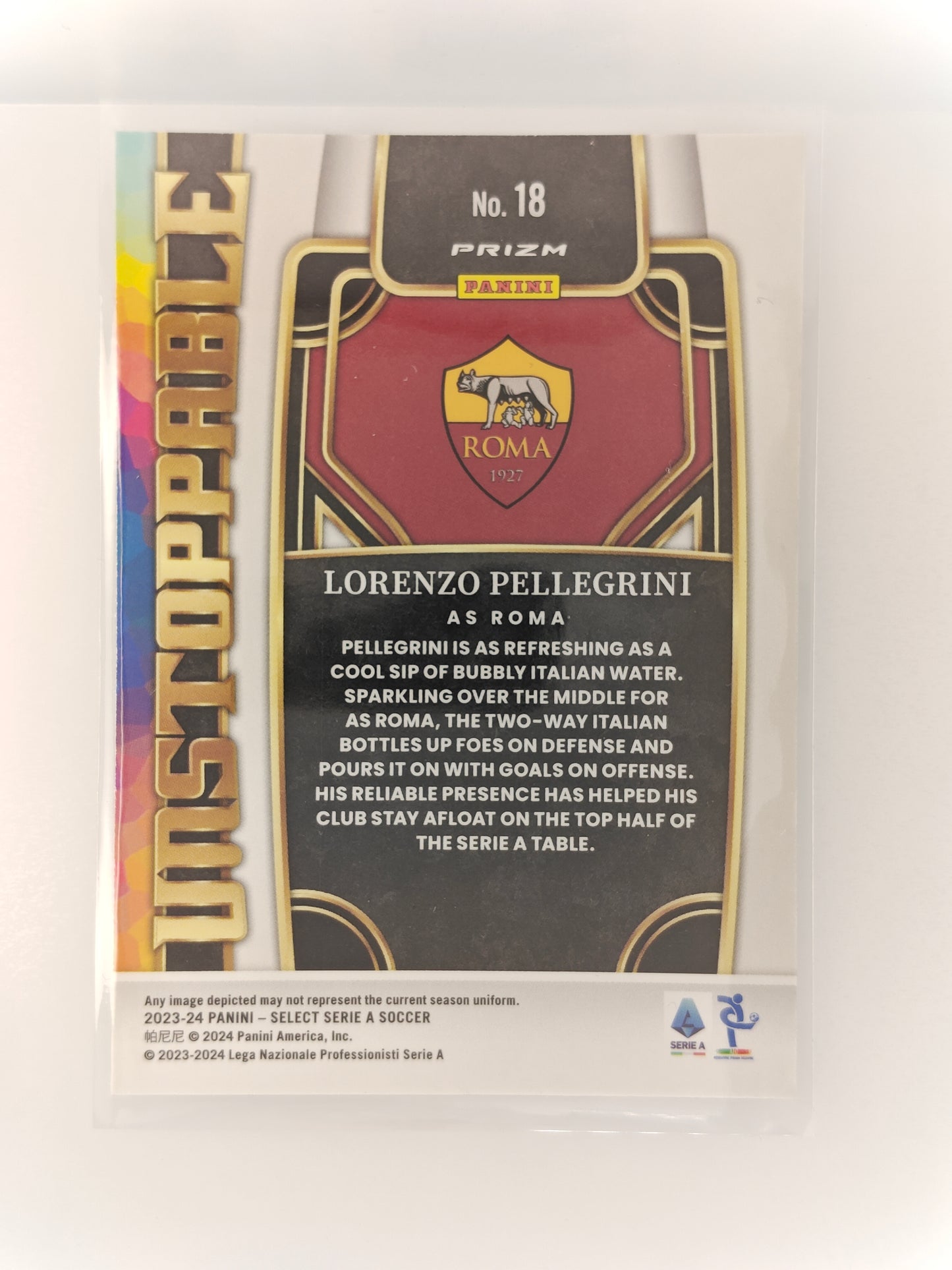 Lorenzo Pellegrini Unstoppable - Panini Select Serie A 23/24
