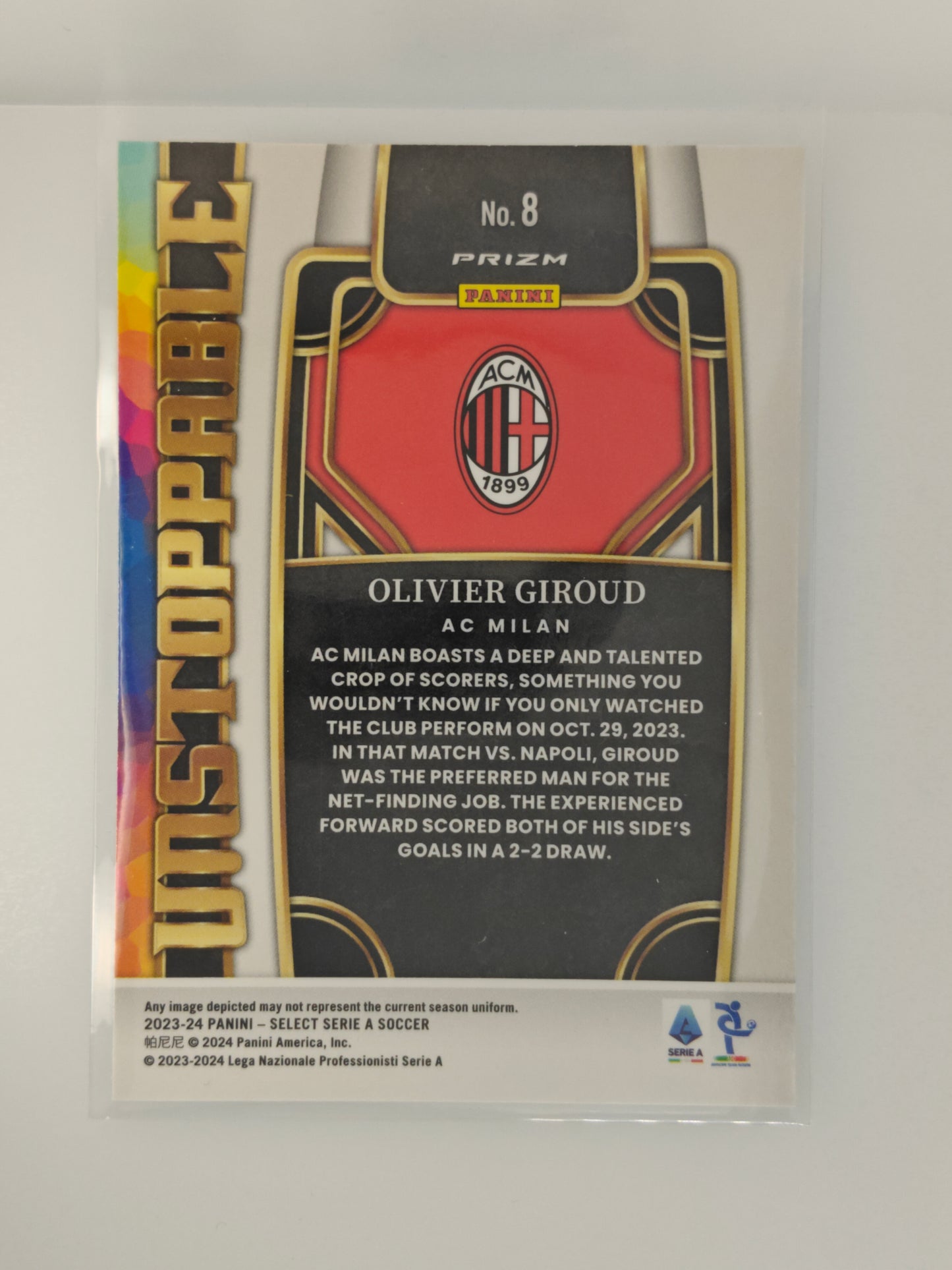 Olivier Giroud Unstoppable - Panini Select Serie A 23/24