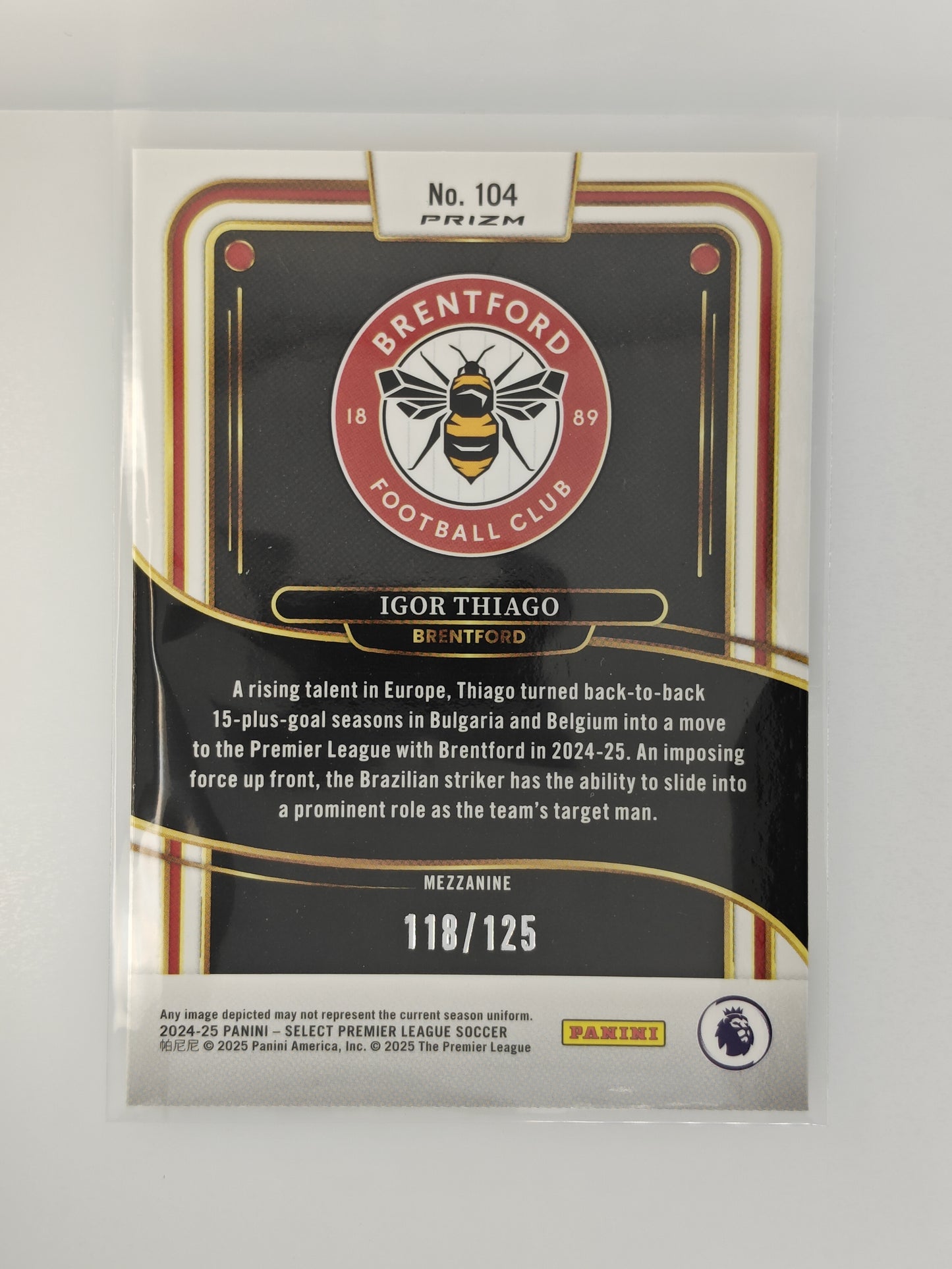 Igor Thiago /125 RC - Panini Select Premier League 24/25