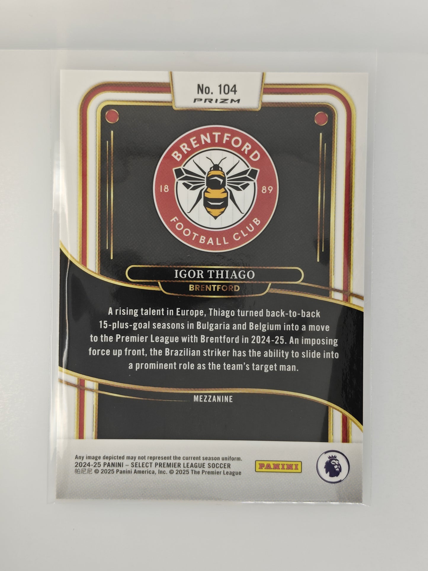 Igor Thiago Red Prizm RC - Panini Select Premier League 24/25