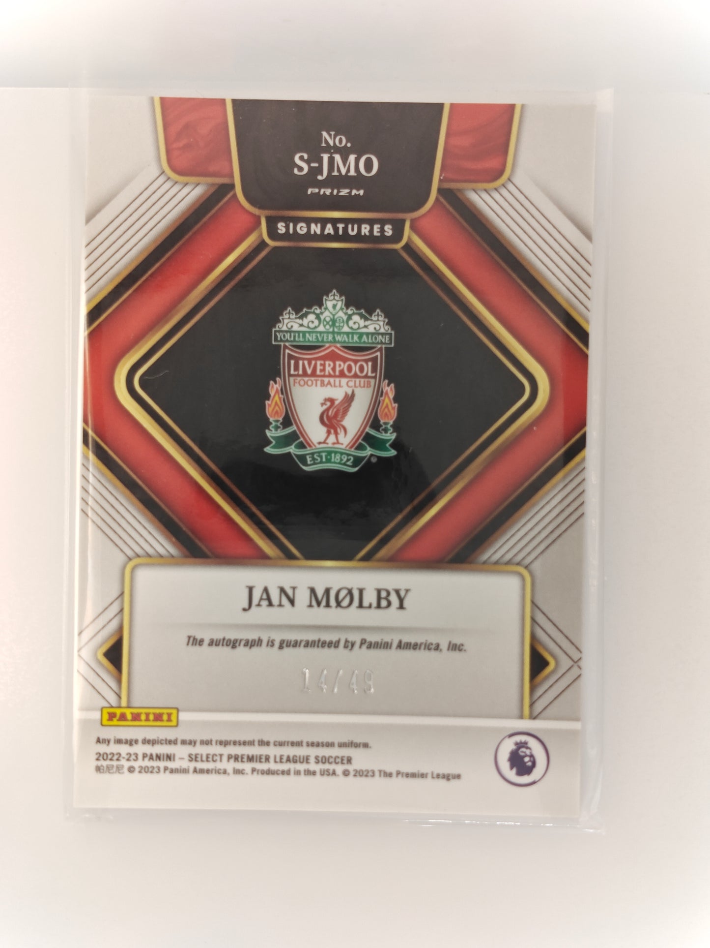 Jan Mølby auto /49 - Panini Select Premier League 22/23