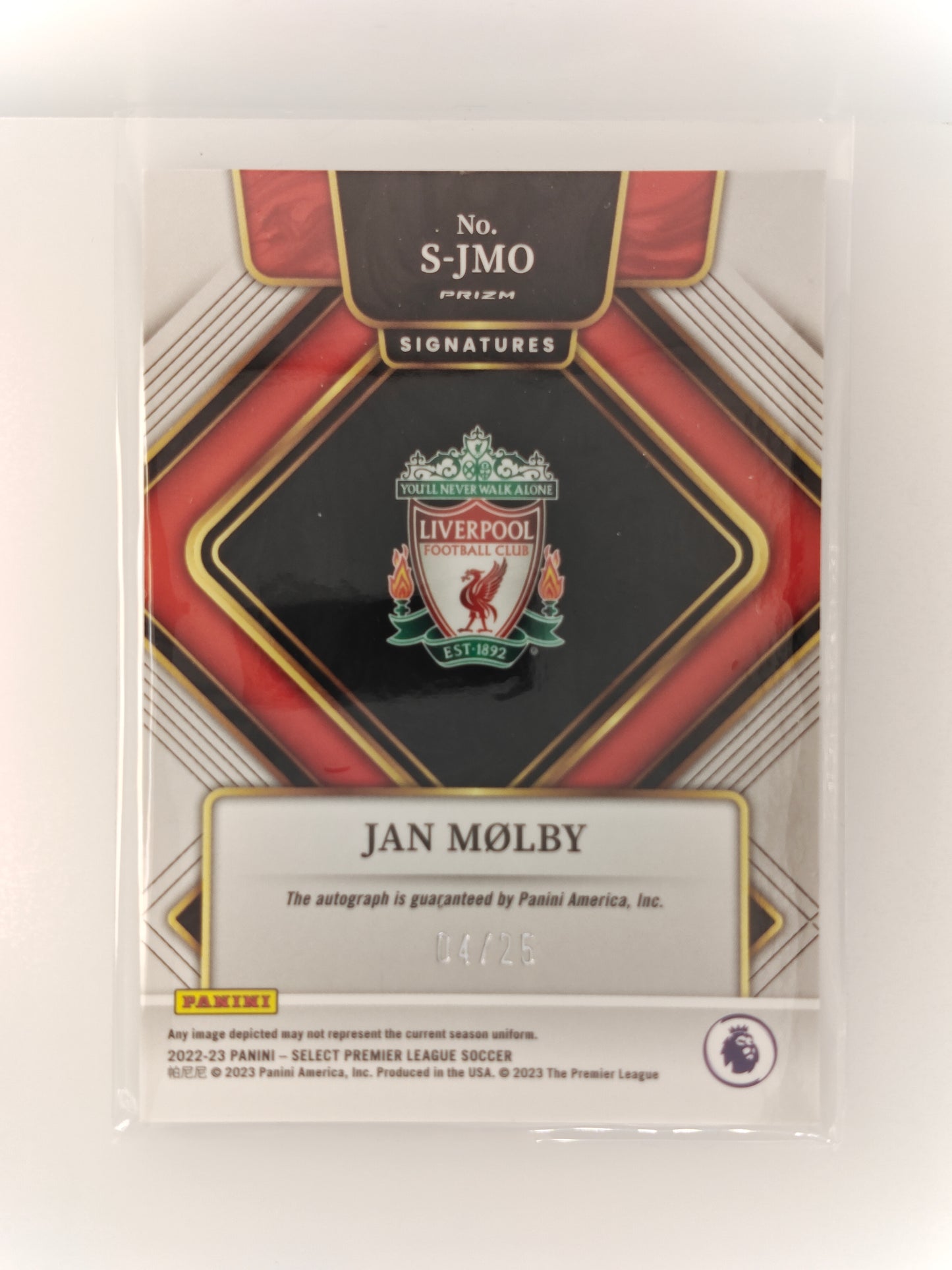 Jan Mølby auto /25 - Panini Select Premier League 22/23