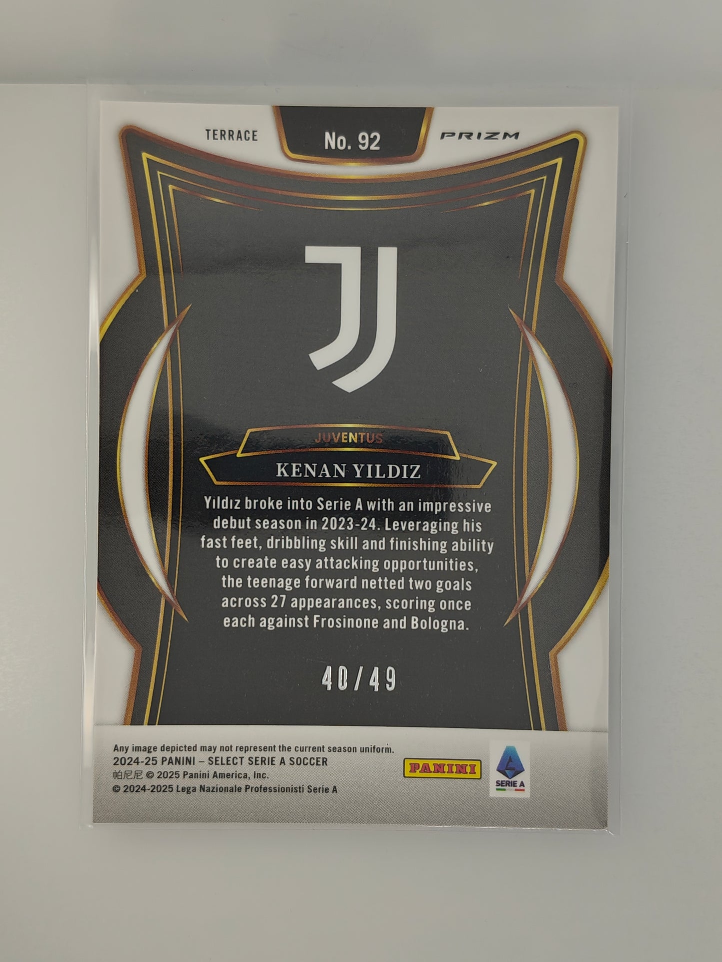 Kenan Yildiz /49 - Panini Select Serie A 24/25