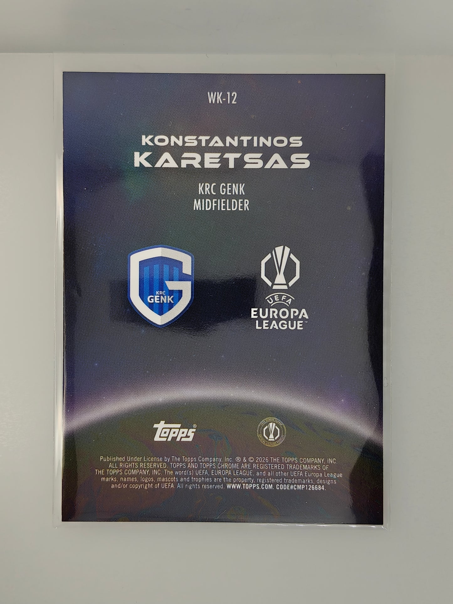 Konstantinos Karetsas Wonderkids RC - Topps Chrome 25/26
