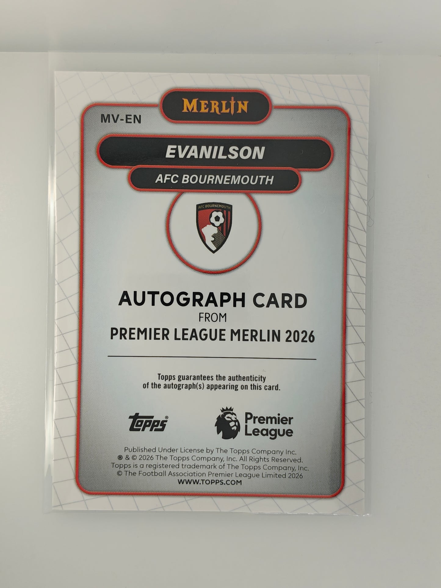 Evanilson auto - Topps Merlin 25/26