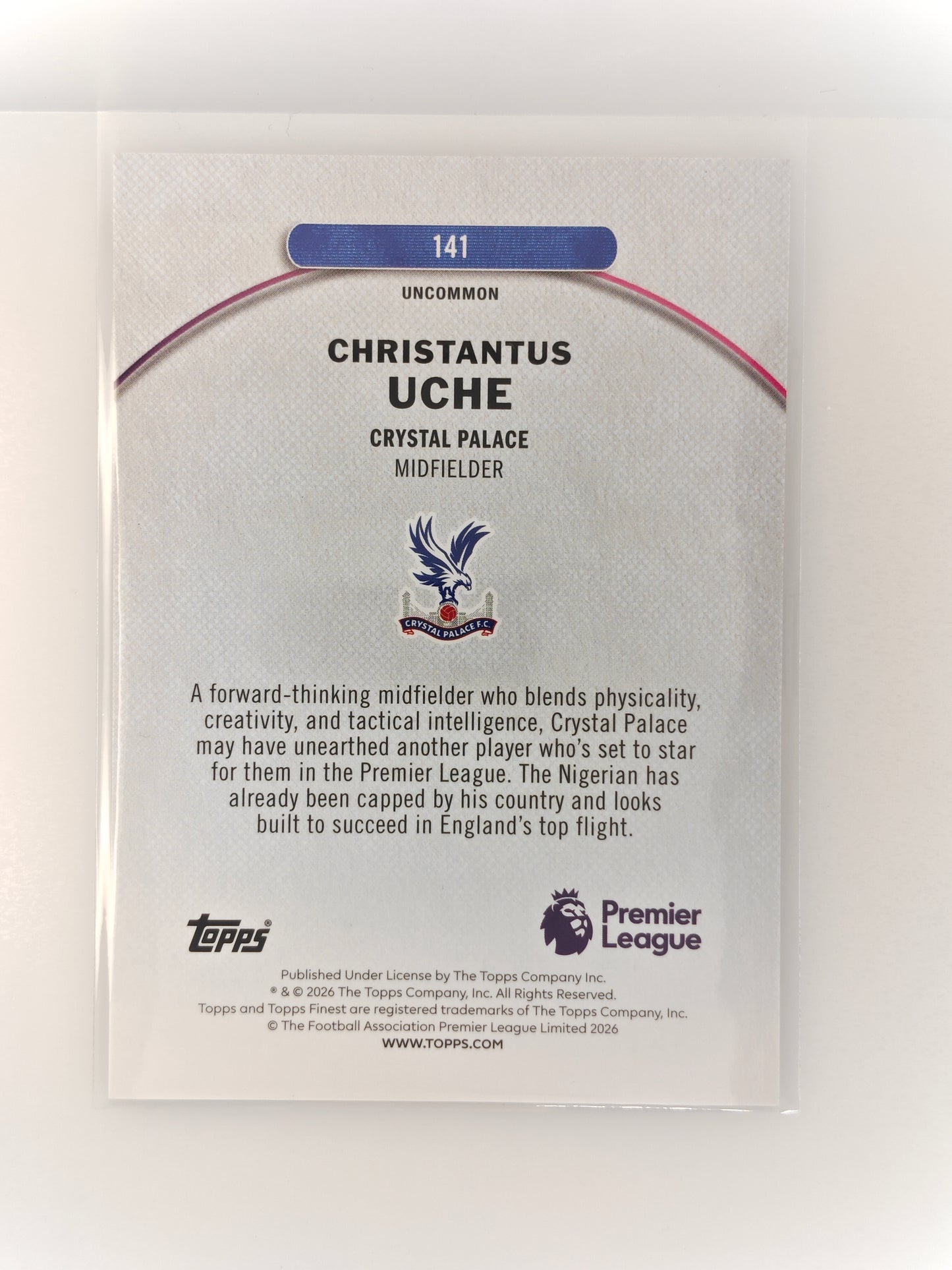 Christantus Uche /99 uncommon - Topps Finest 25/26 PL