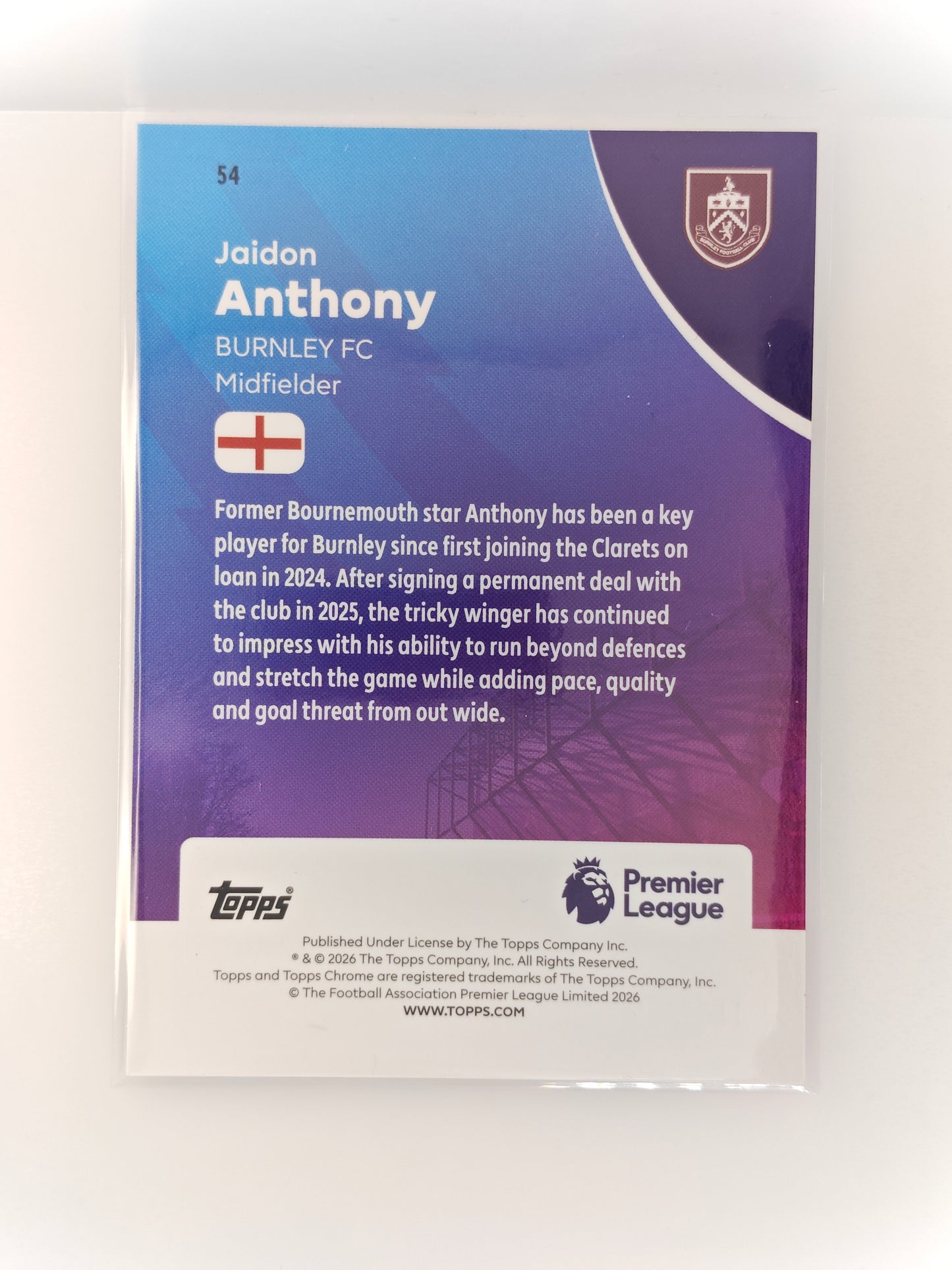 Jaidon Anthony /250 - Topps Chrome PL 25/26