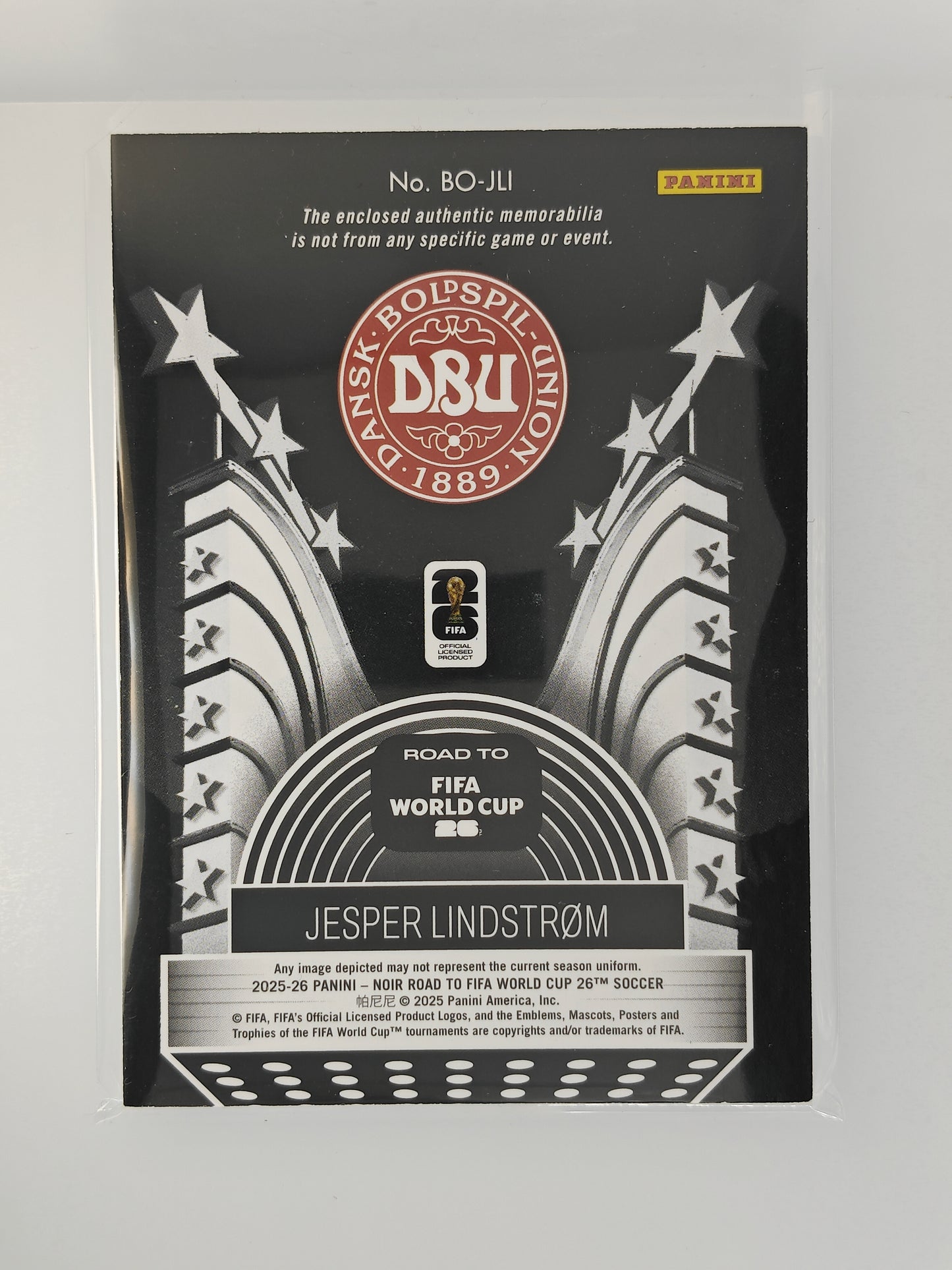 Jesper Lindstrøm patch /10 - Panini Noir World Cup 25/26