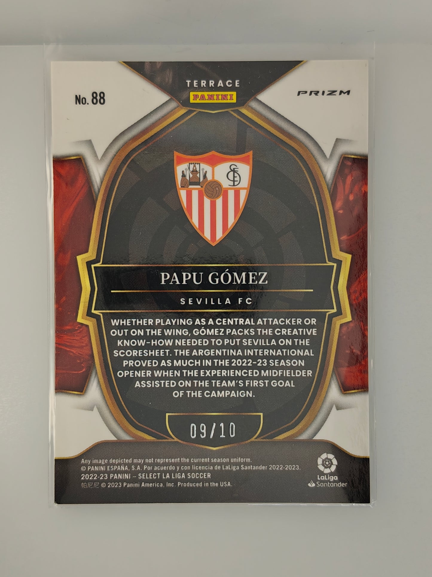 Papu Gomez /10 - Panini Select La Liga 22/23