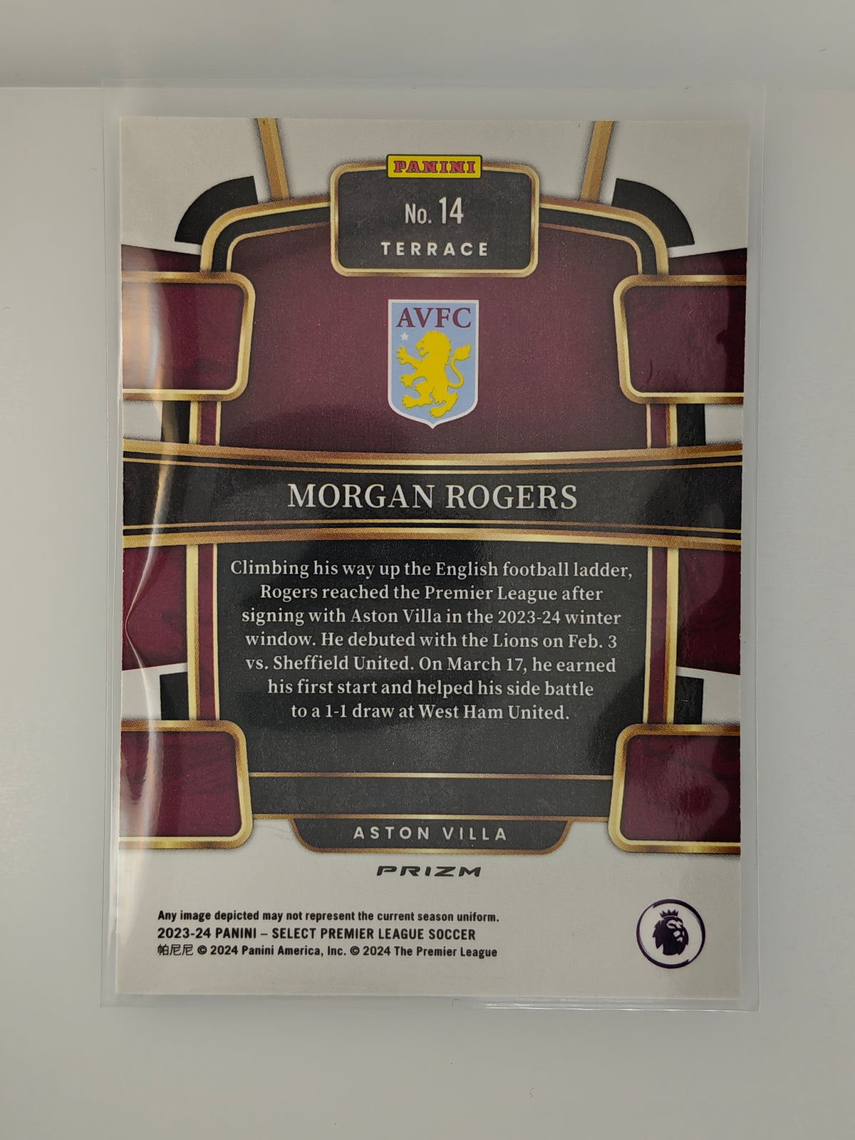 Morgan Rogers RC Purple Mojo - Panini Select Premier League 23/24