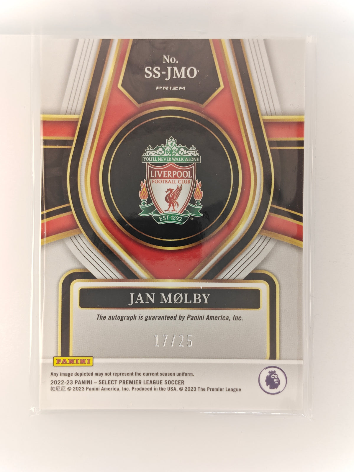 Jan Mølby auto /25 - Panini Select Premier League 22/23