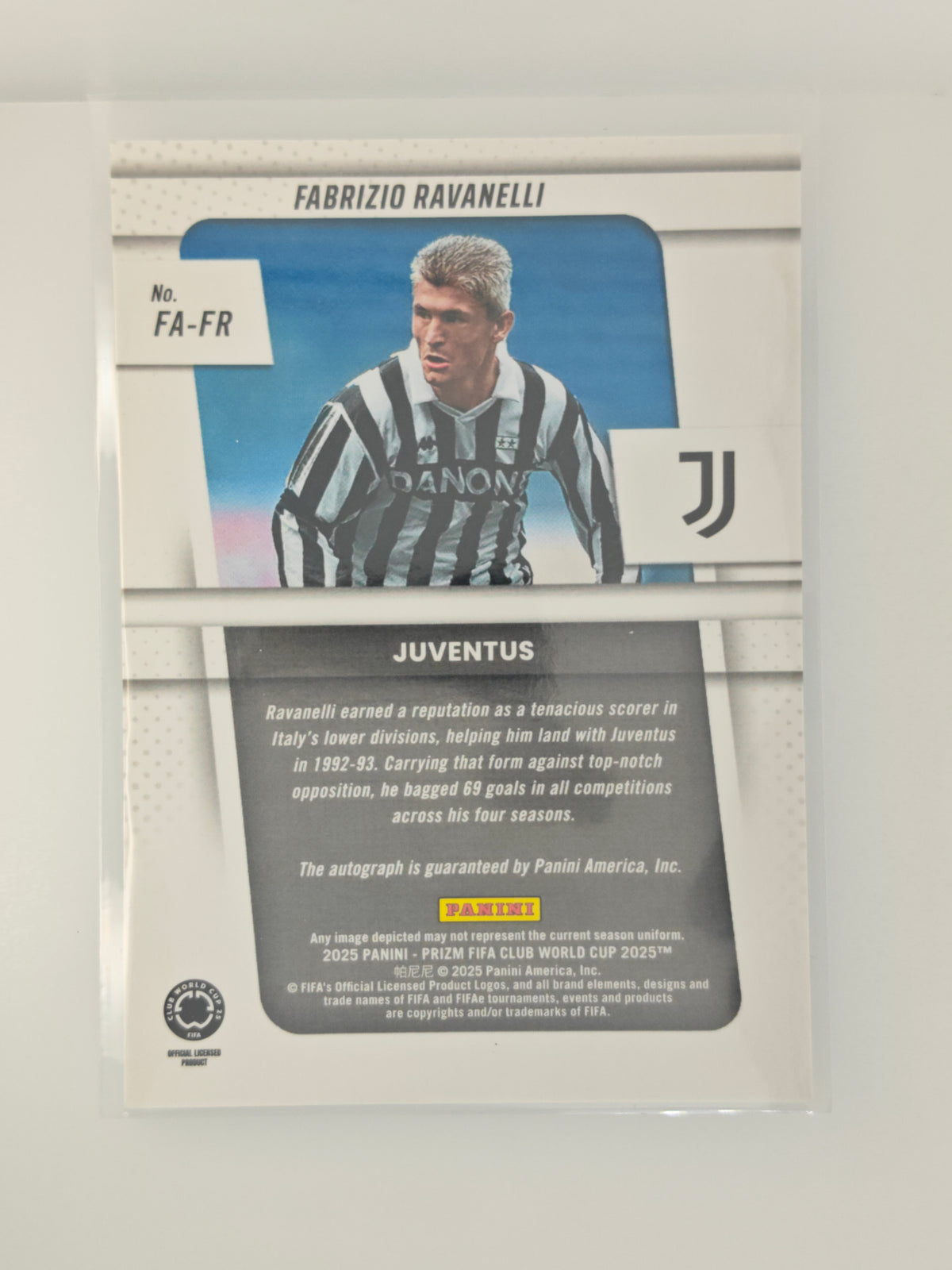 Fabrizio Ravanelli auto - Panini Prizm Club World Cup