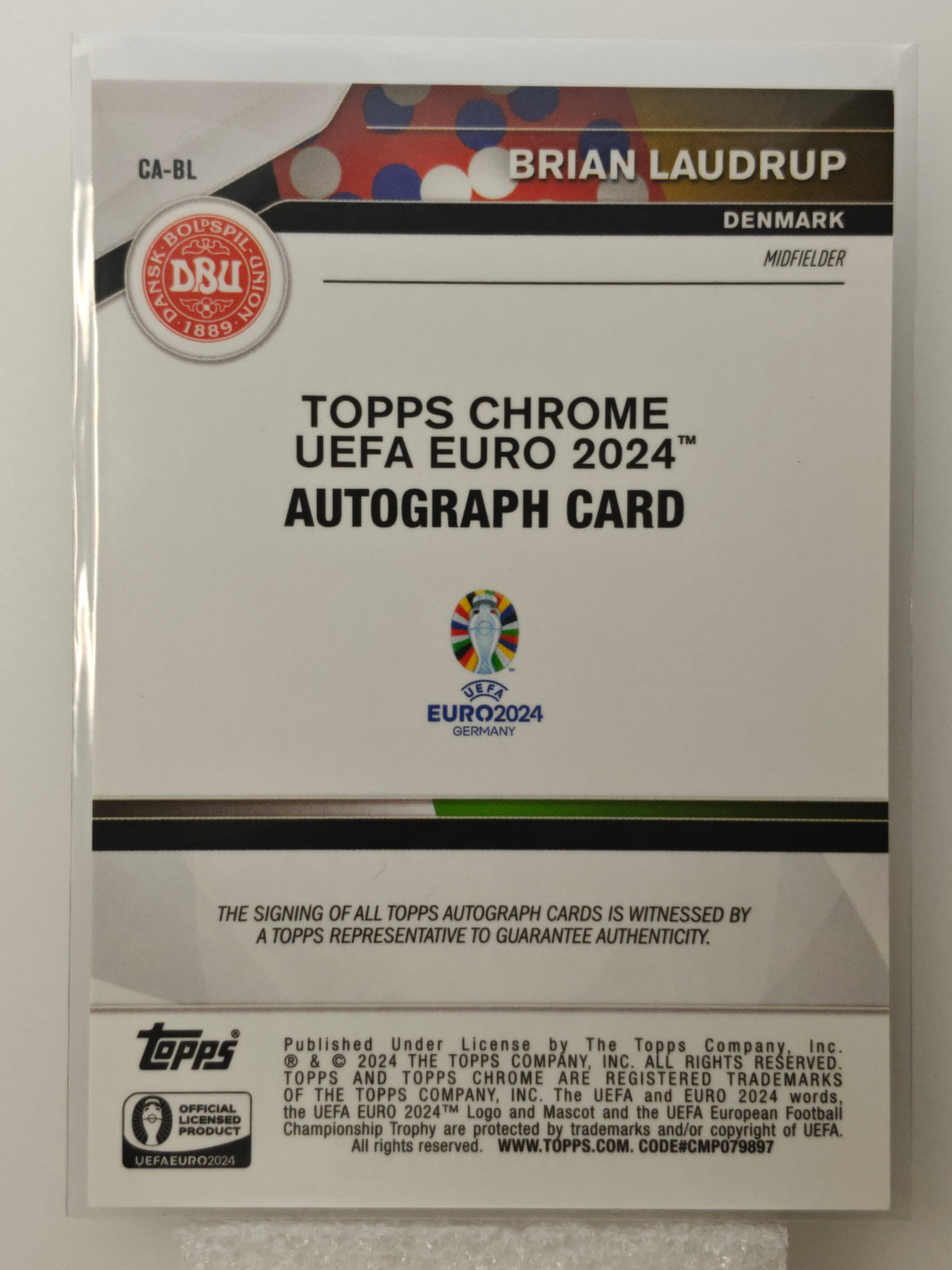 Brian Laudrup auto /50 - Topps Chrome Euro 24