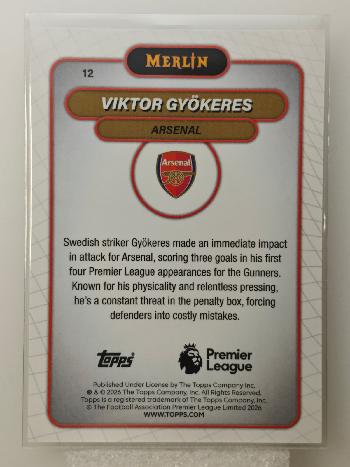 Viktor Gyokeres /50 mojo - Topps Merlin 25/26