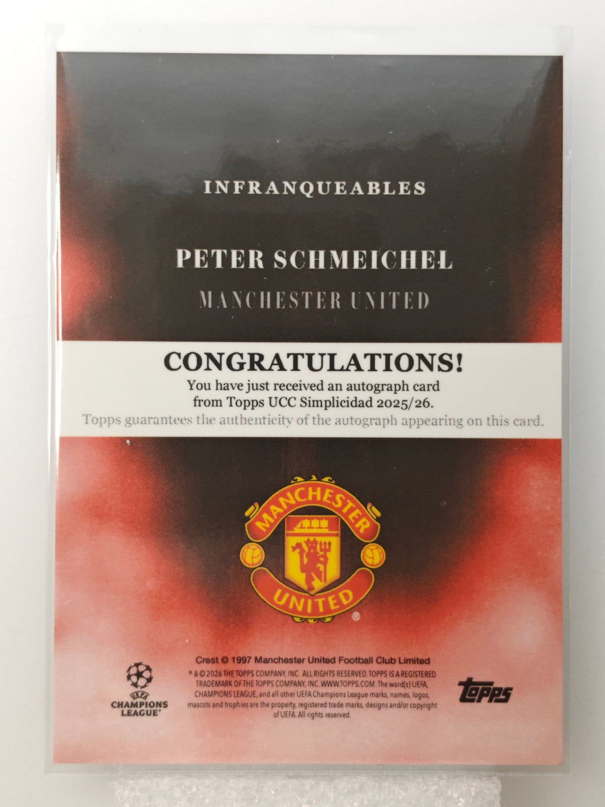 Peter Schmeichel auto 5/5 - Topps Simplicidad 25/26