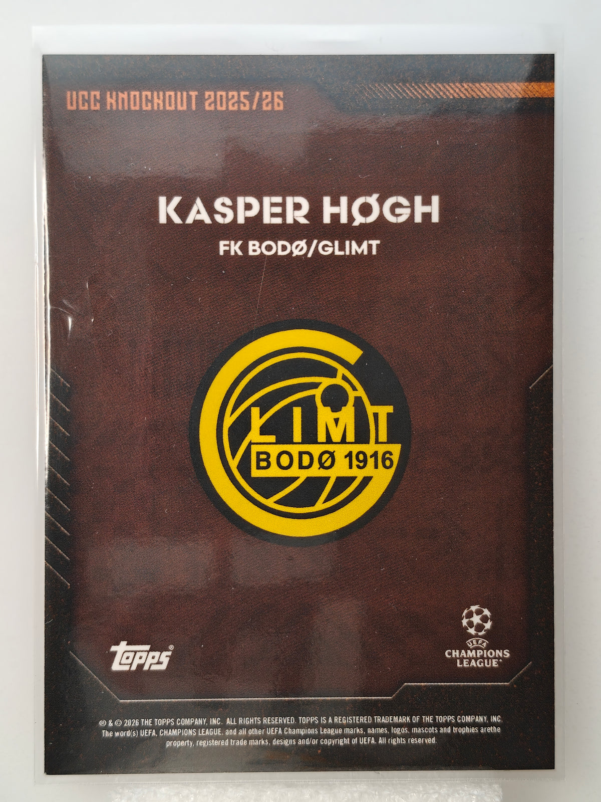 Kasper Høgh /25 - Topps Knockout 25/26