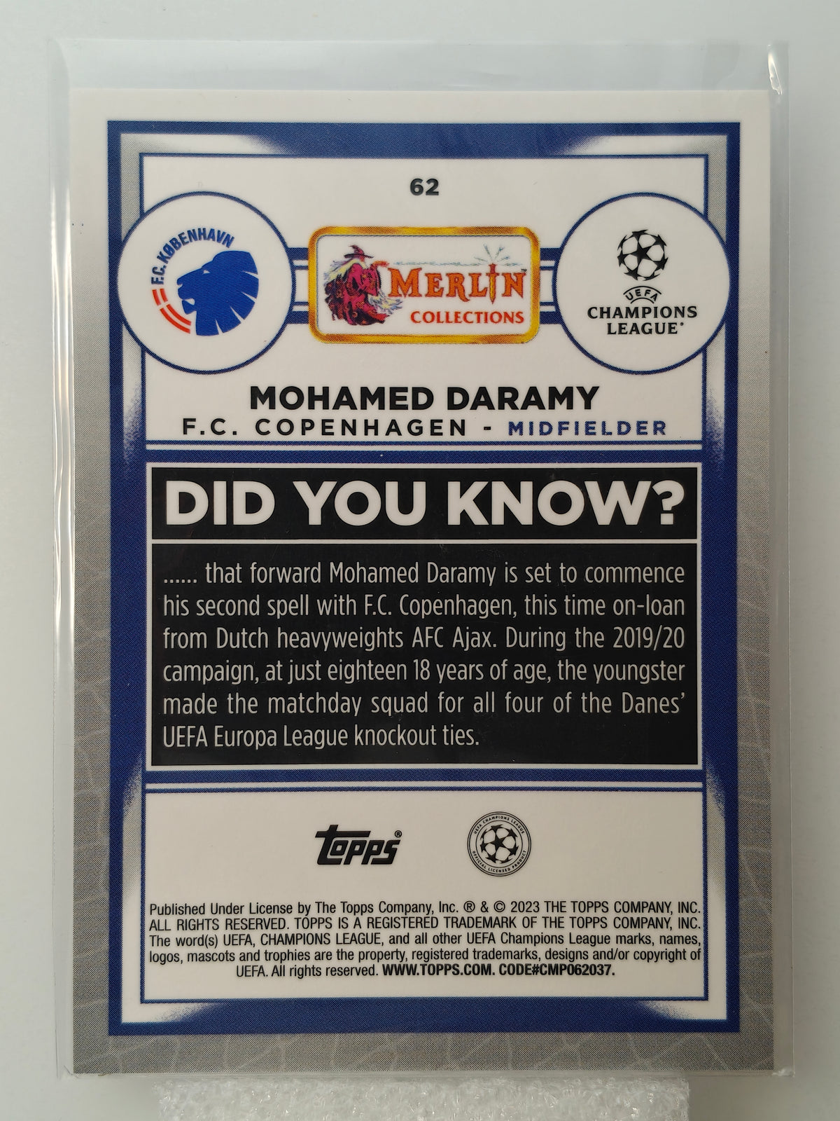 Mohamed Daramy /75 - Topps Merlin 22/23