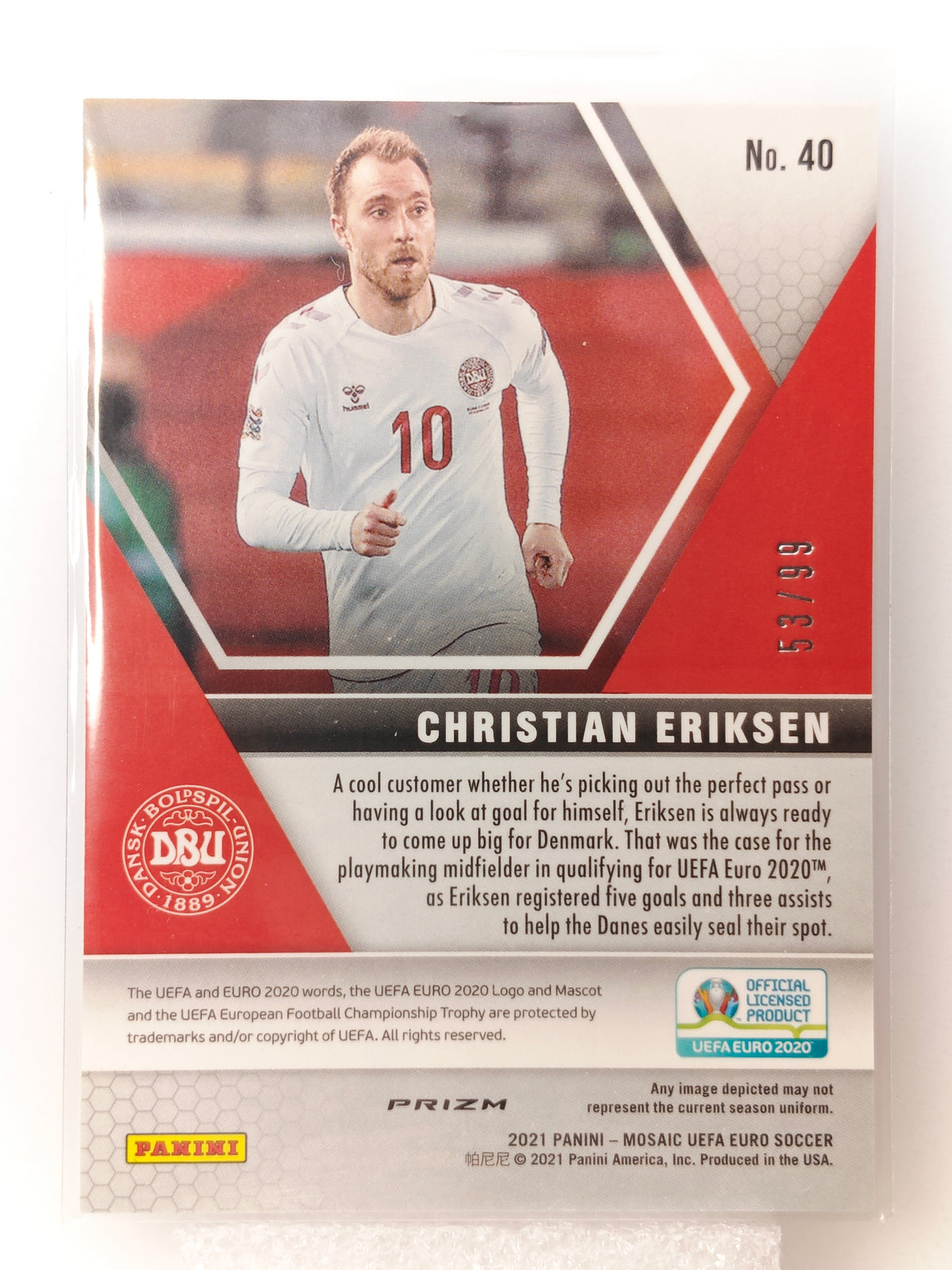 Christian Eriksen /99 - Panini Mosaic 2020