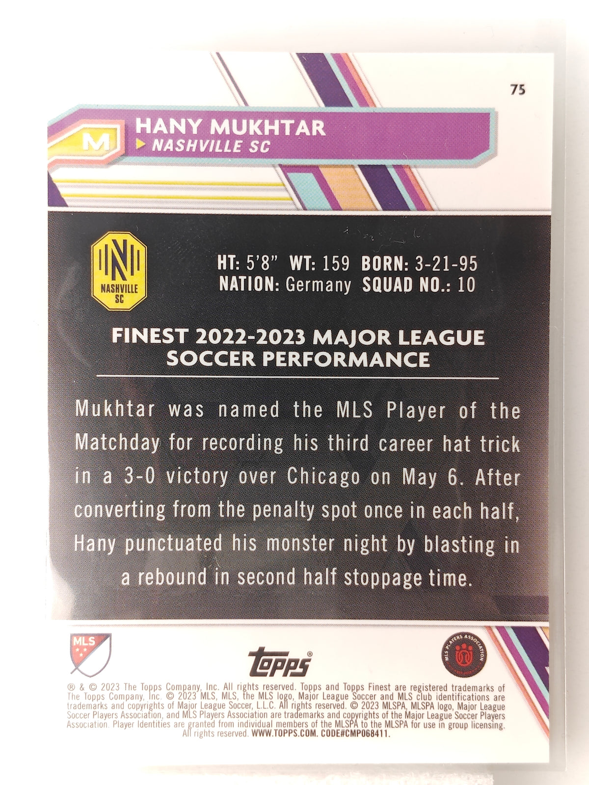 Hany Mukhtar /99 - Topps Finest MLS 23/24