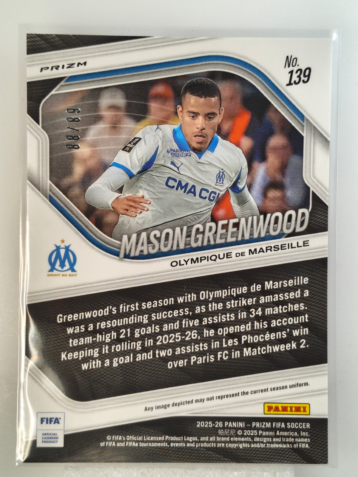 Mason Greenwood /88 - Panini Prizm 25/26