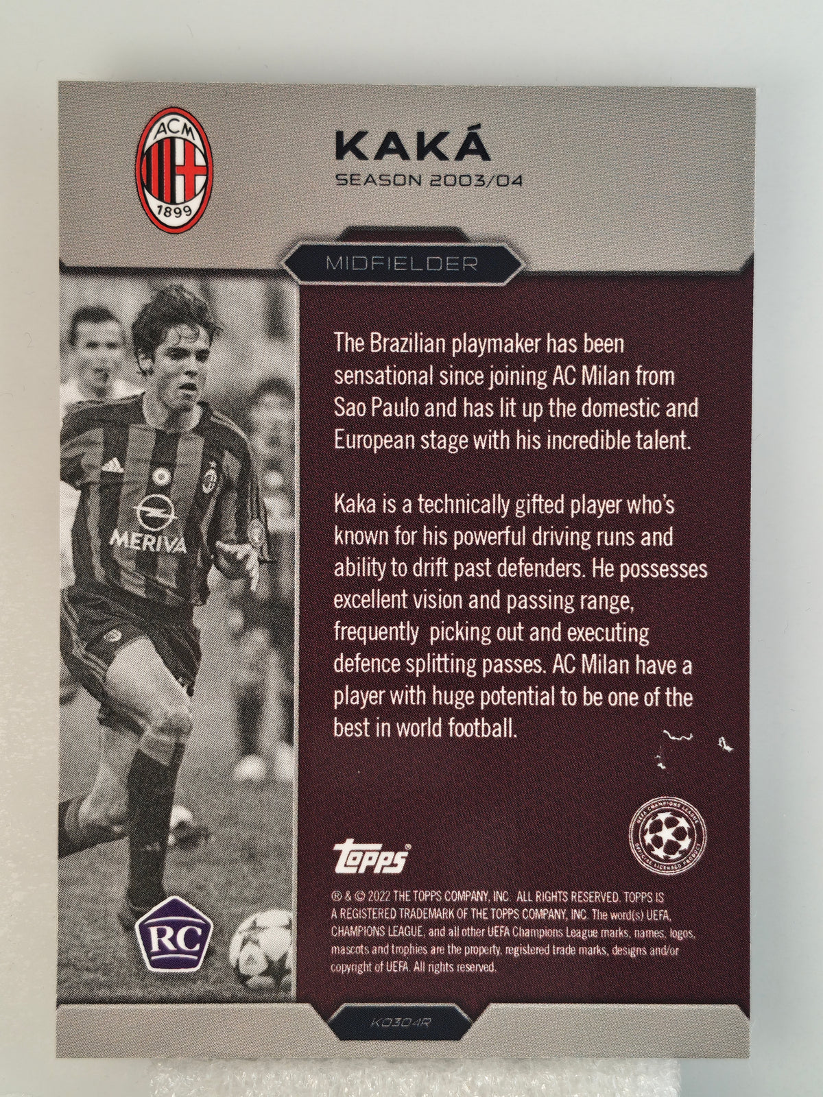 Kaka Lost Rookie - Topps The lost rookies