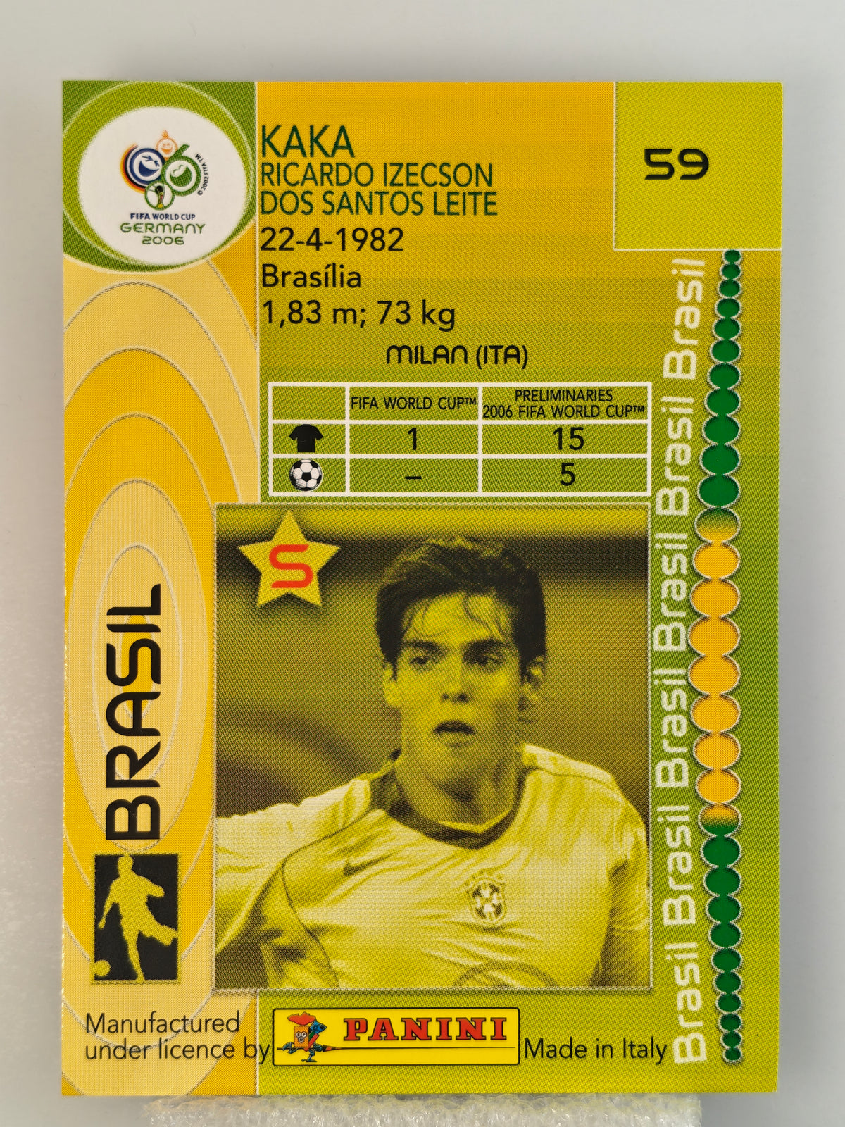 Kaka - Panini world cup 2006