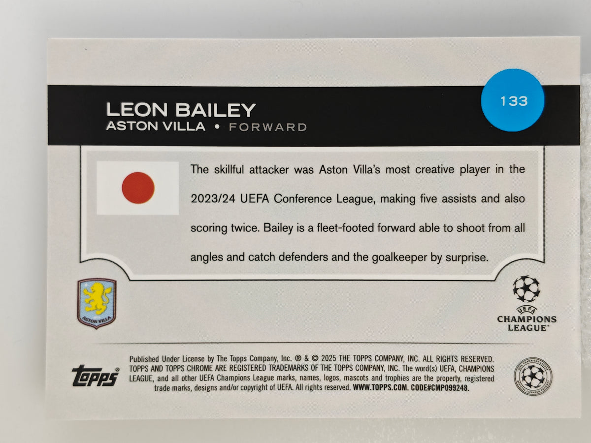 Leon Bailey /25 Japan - Topps Chrome 24/25