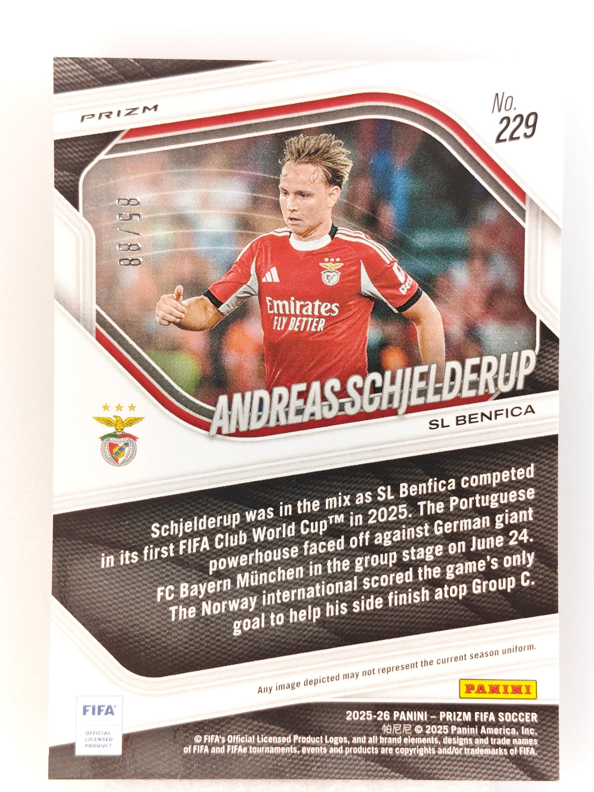 Andreas Schjelderup /88 - Panini Prizm 25/26