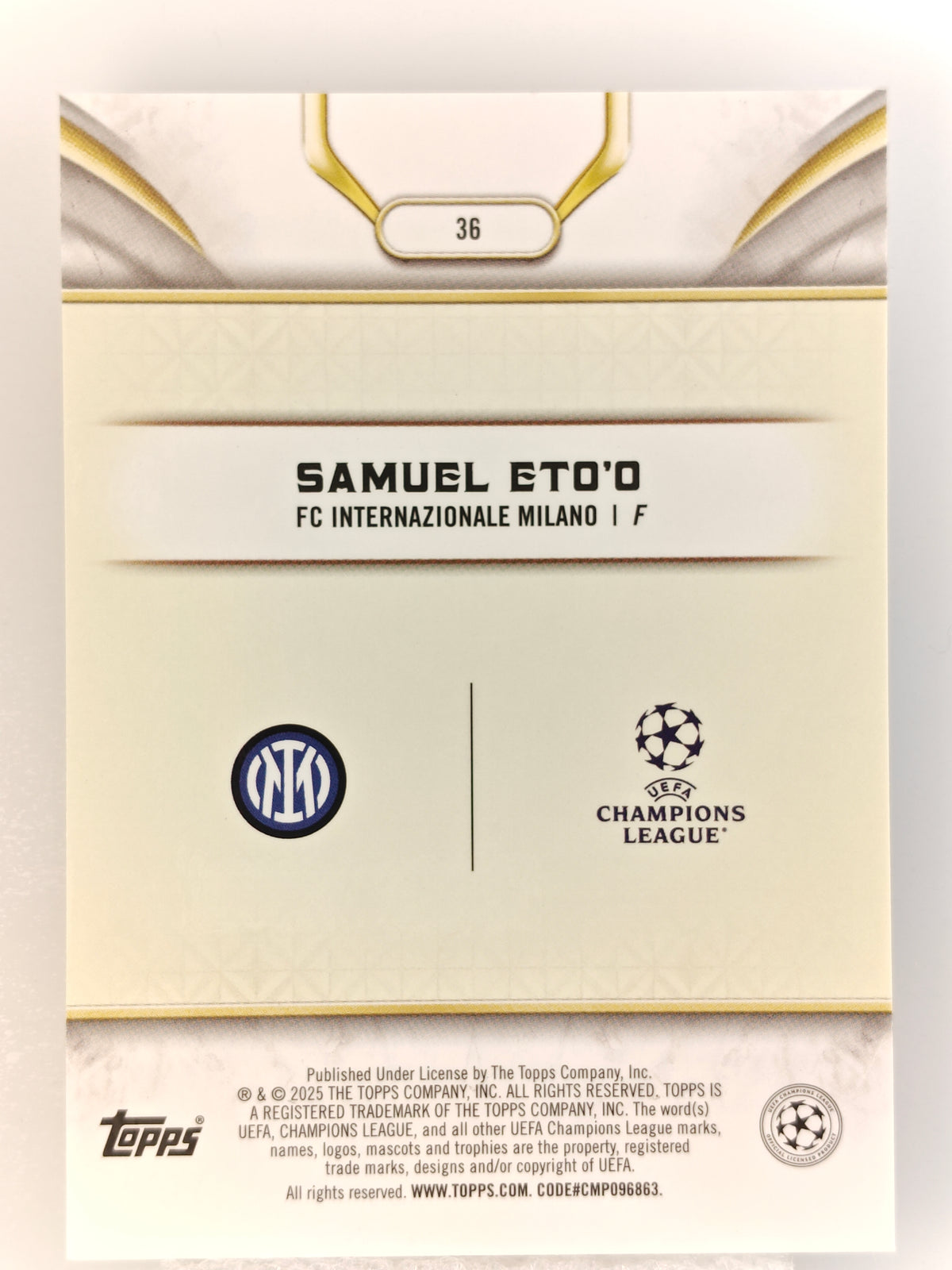 Samuel Etoo - Topps Reverence 24/25