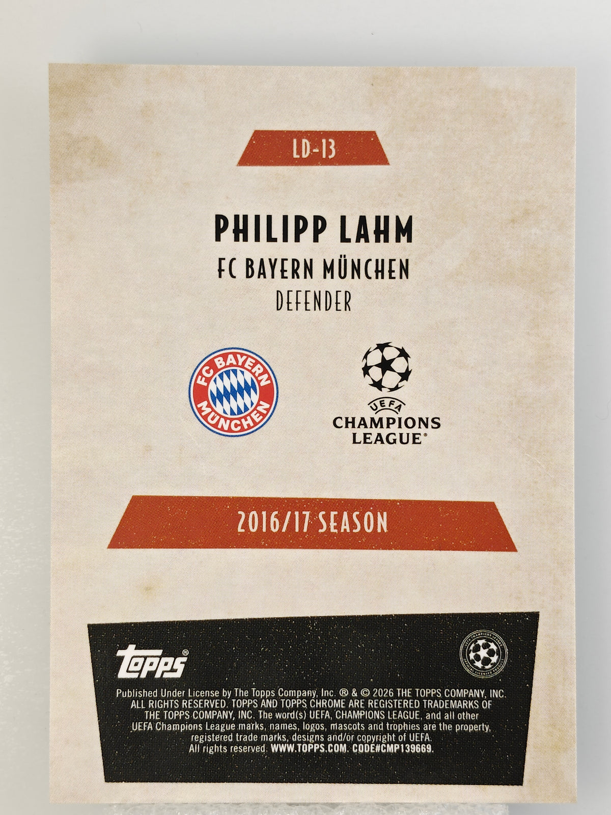 Philipp Lahm /199 last dance - Topps Chrome 25/26