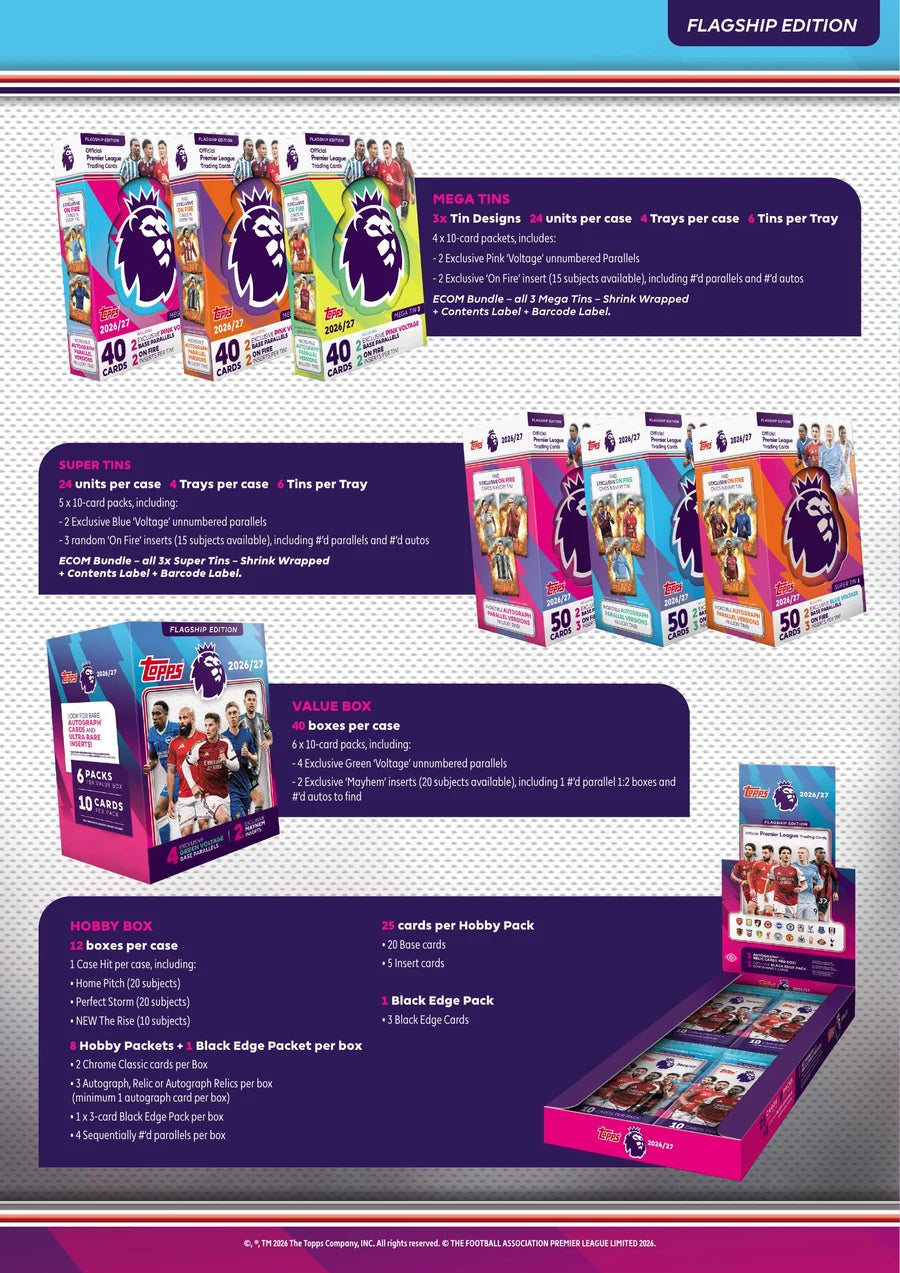 Topps Premier League 2026/27 - Mega Tin