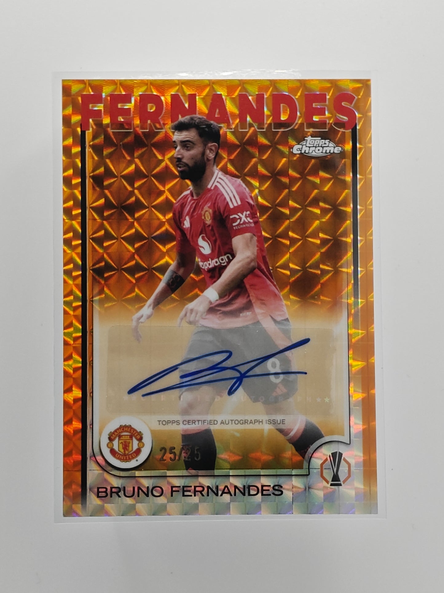 Bruno Fernandes auto /25 bookend Topps Chrome 24/25