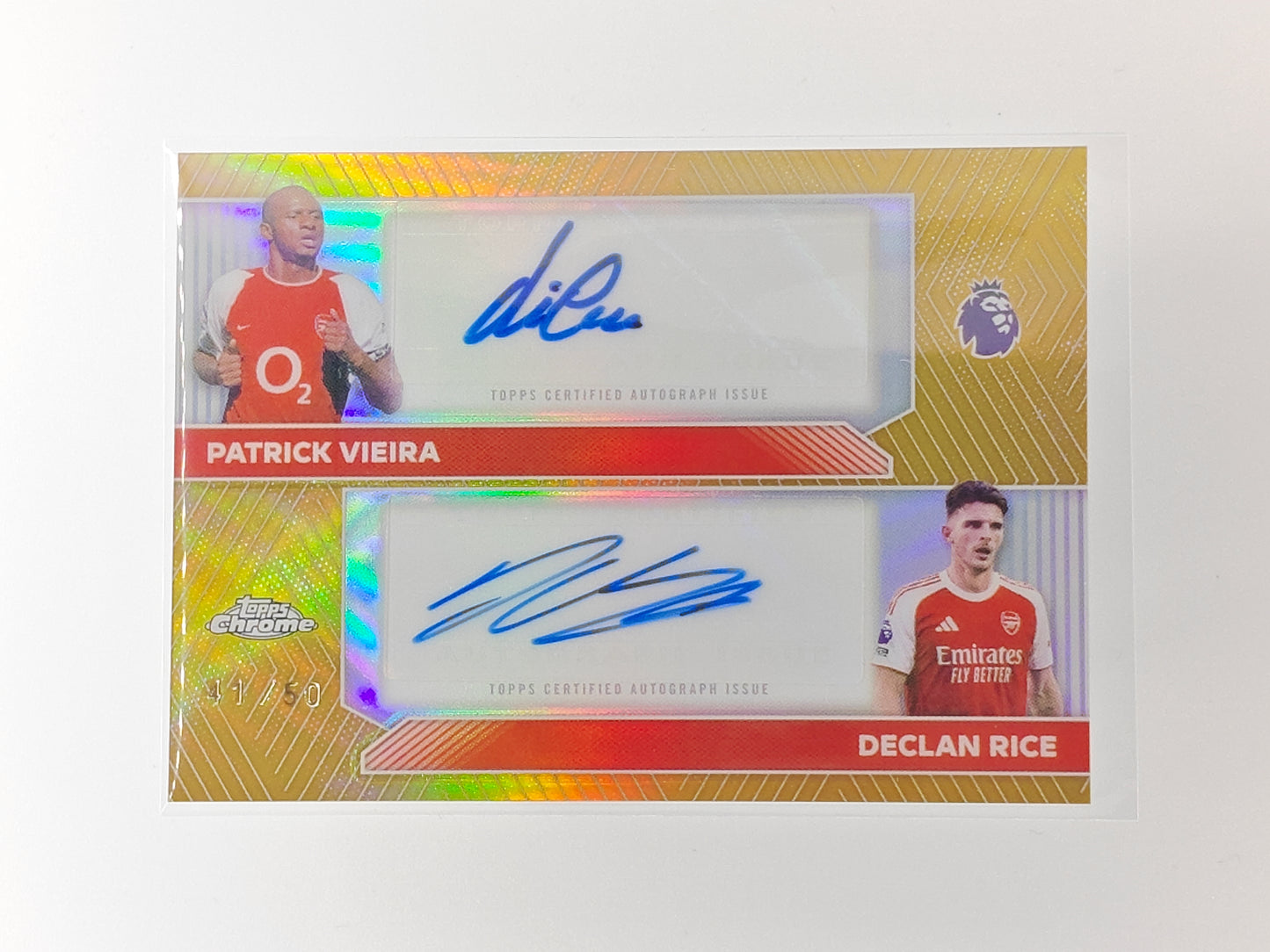 Vieira/Rice dual auto /50 - Topps chrome PL 25/26