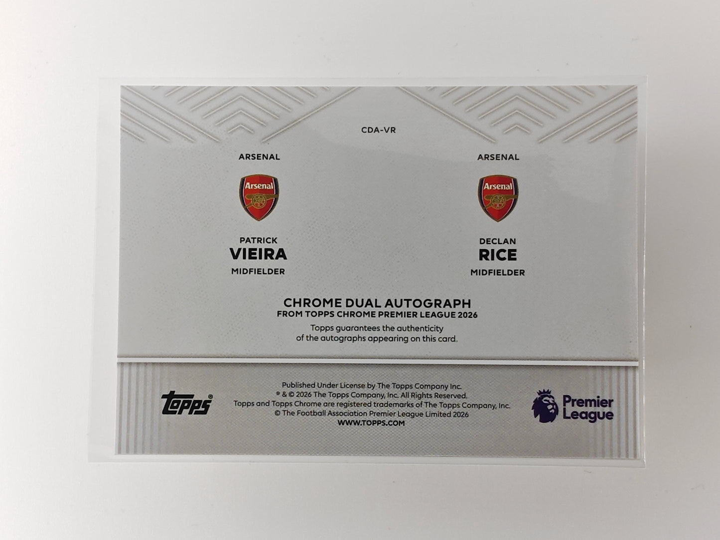 Vieira/Rice dual auto /50 - Topps chrome PL 25/26