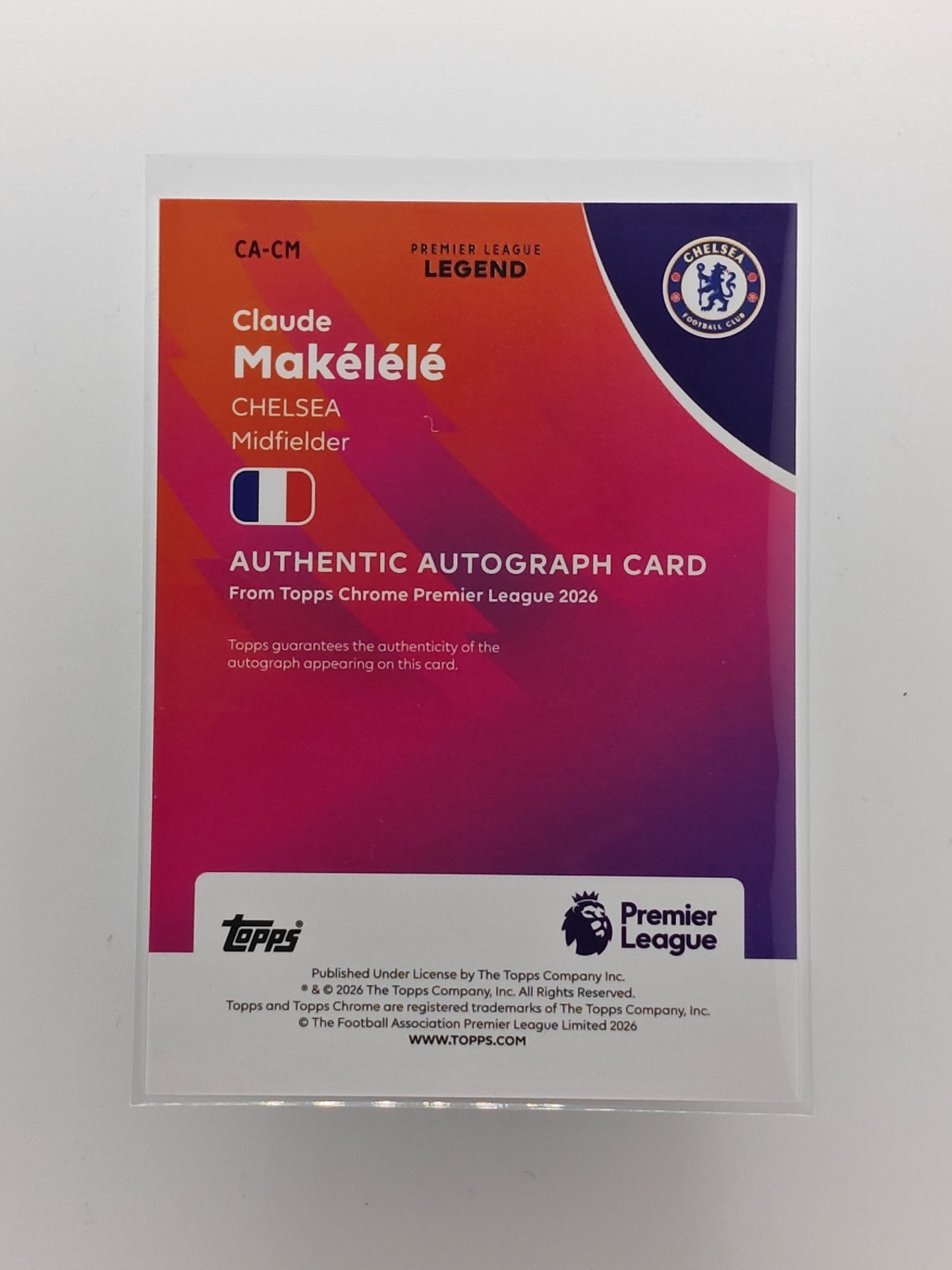 Claude Makelele auto /75 - Topps Chrome PL 25/26