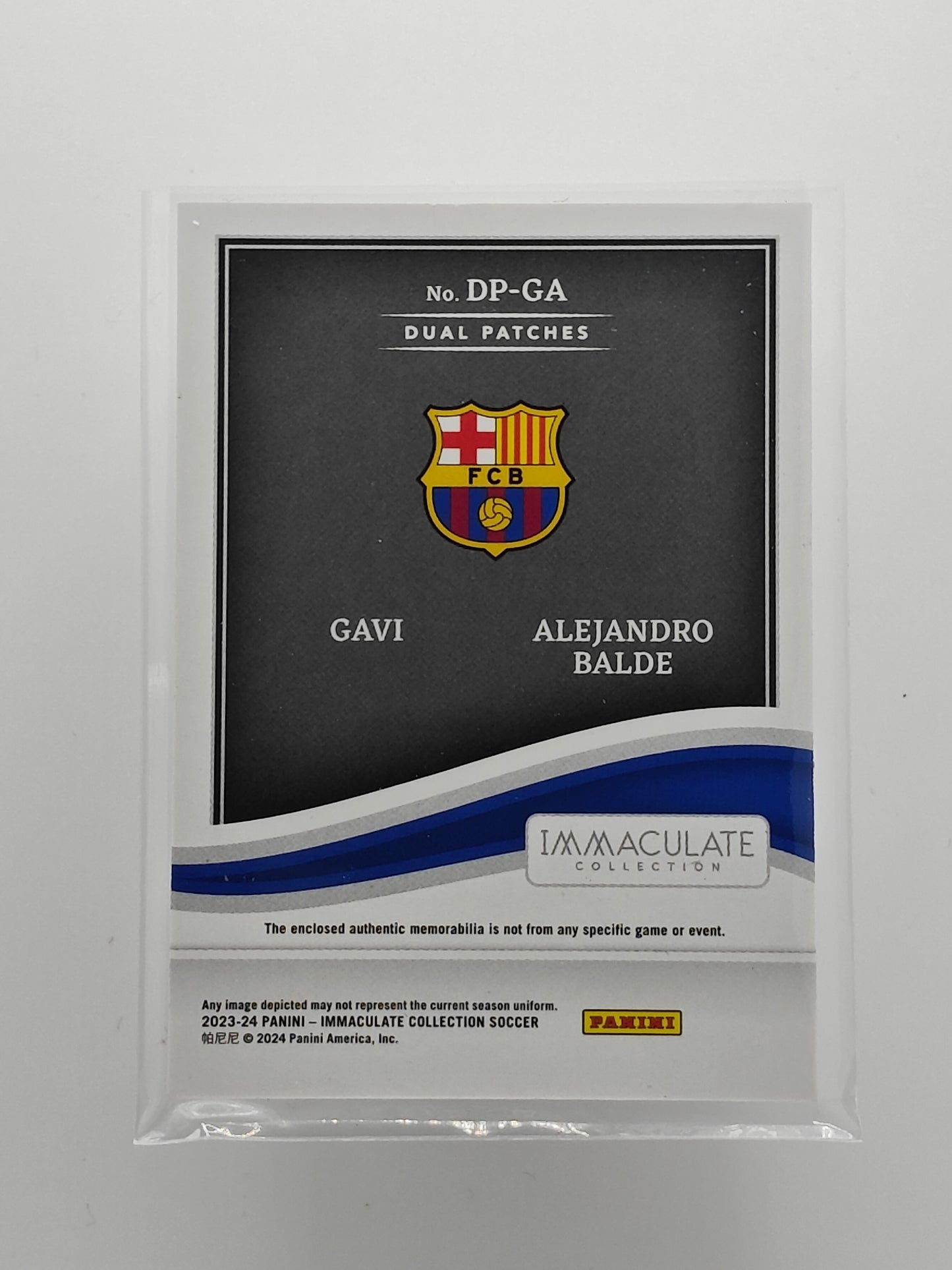 Gavi/Balde Dual Patch /30 - Panini Immaculate 23/24