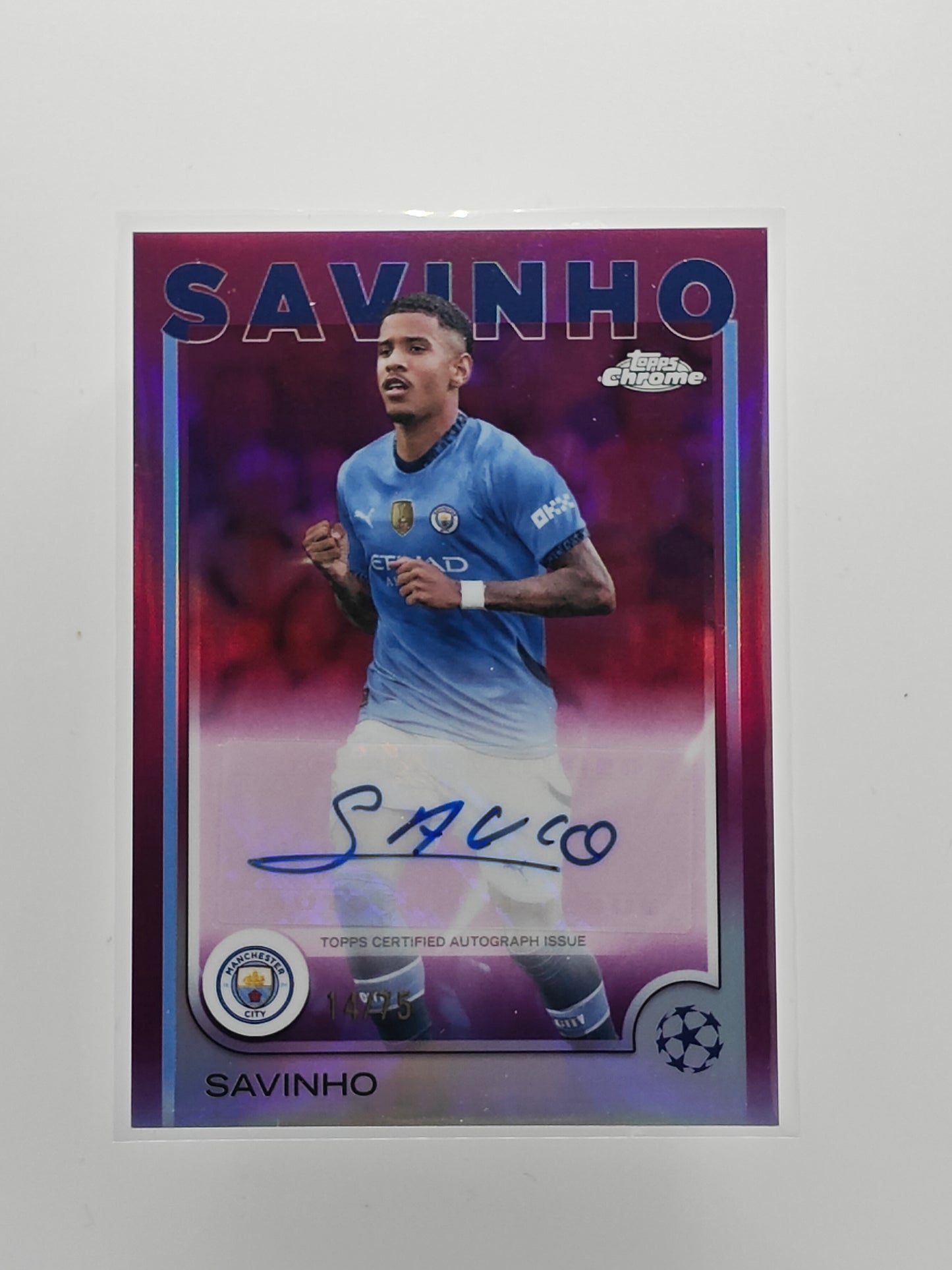 Savinho auto /75 - Topps Chrome 24/25