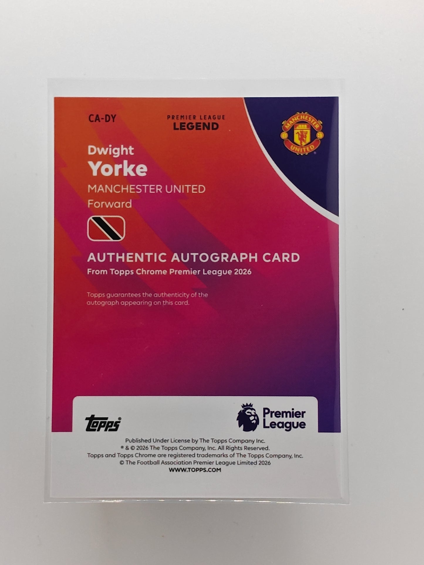 Dwight Yorke auto /199 - Topps Chrome PL 25/26