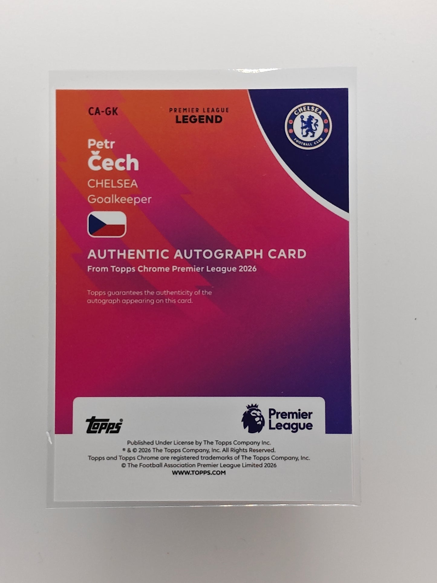Petr Cech auto /25 - Topps Chrome PL 25/26