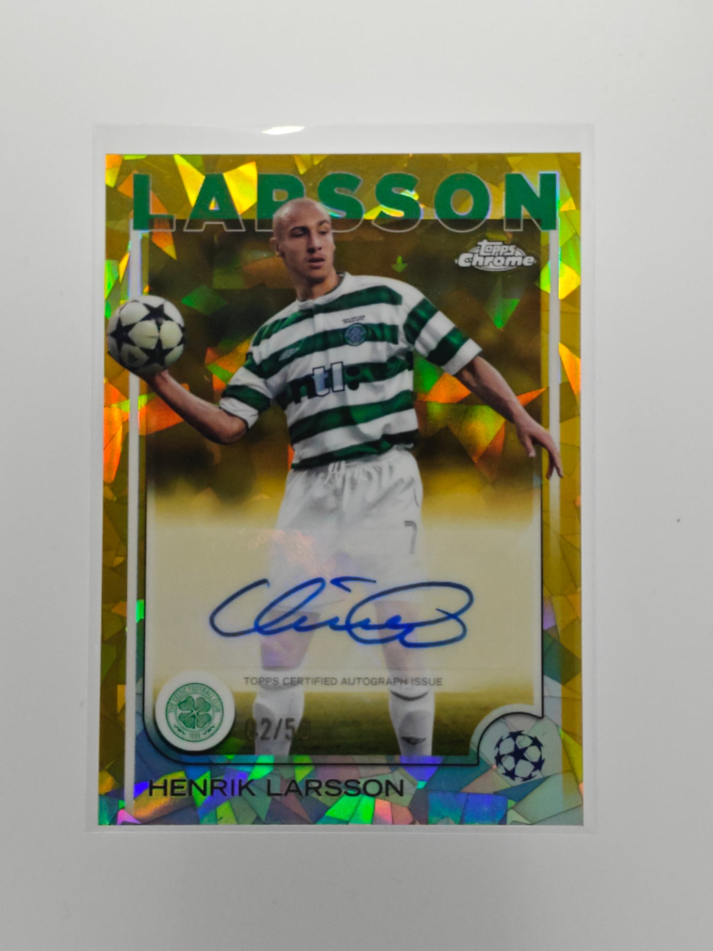 Henrik Larsson auto /50 - Topps Chrome Sapphire 24/25