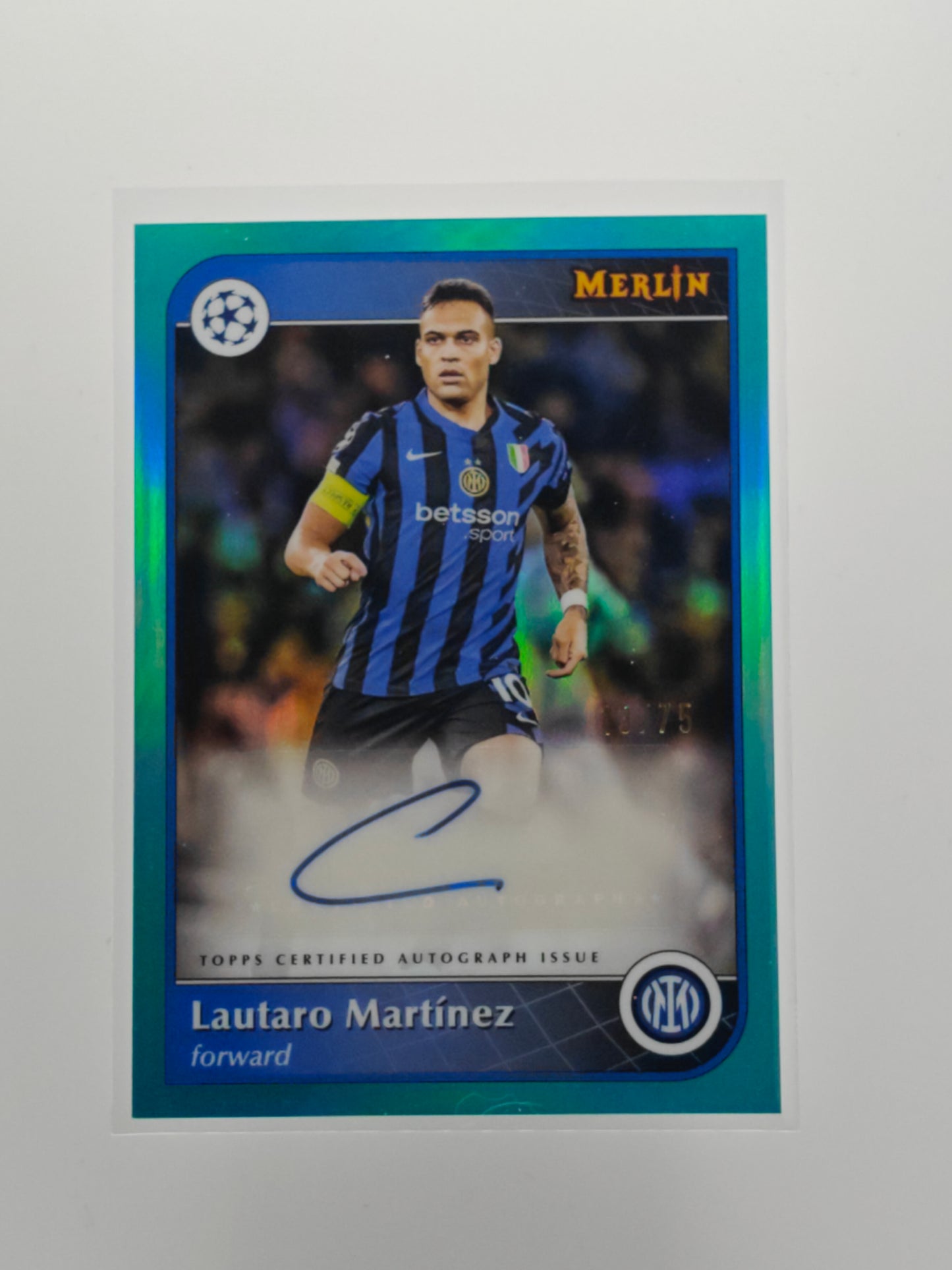 Lautaro Martinez auto /75 - Topps Merlin 24/25